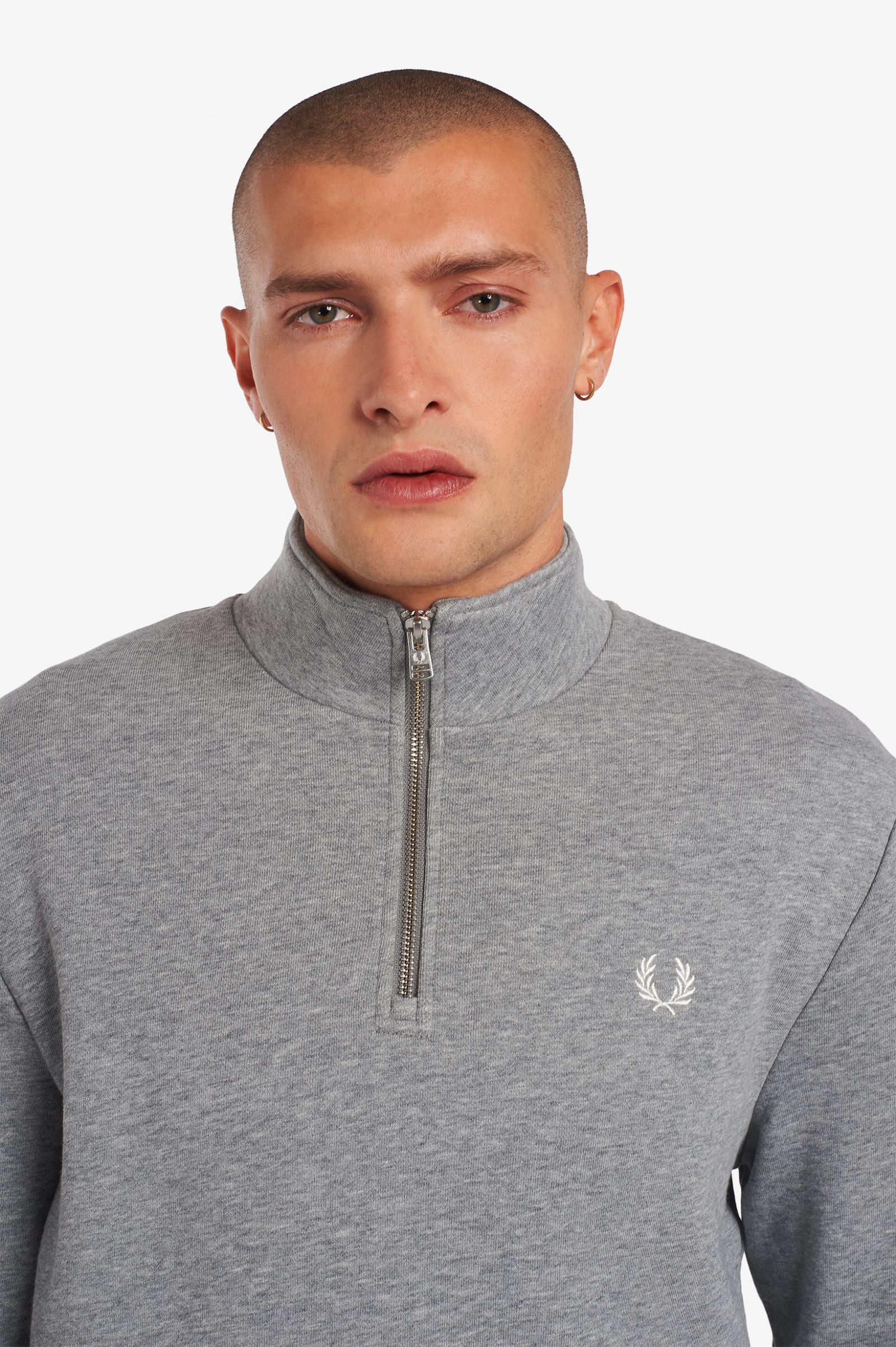 Half Zip Sweatshirt Steel Marl