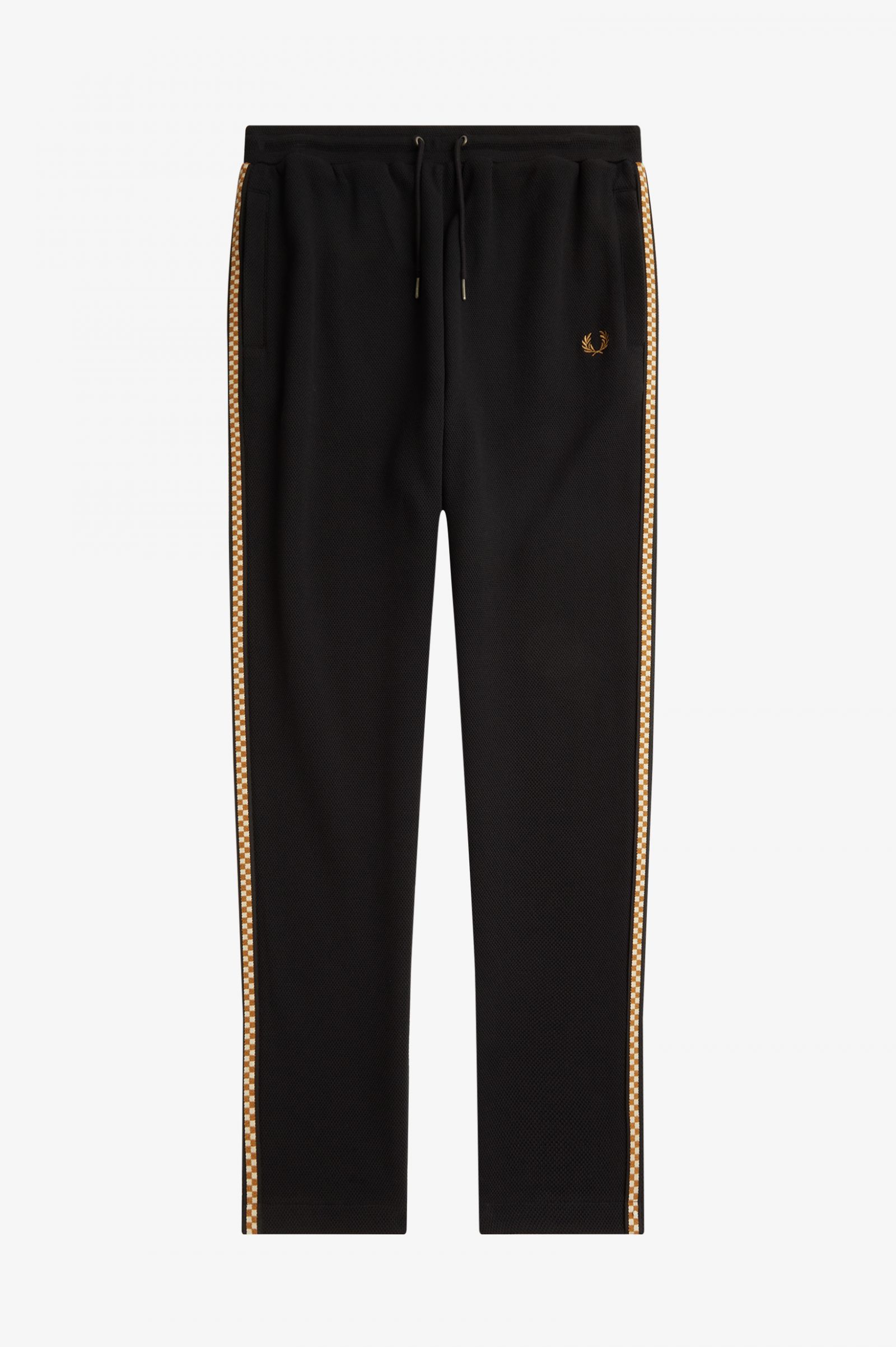 Chequerboard Tape Track Pants Black