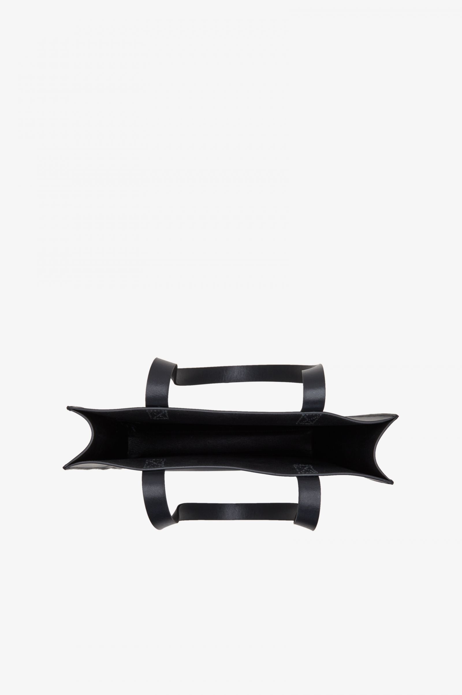 Burnished Leather Tote Bag Black