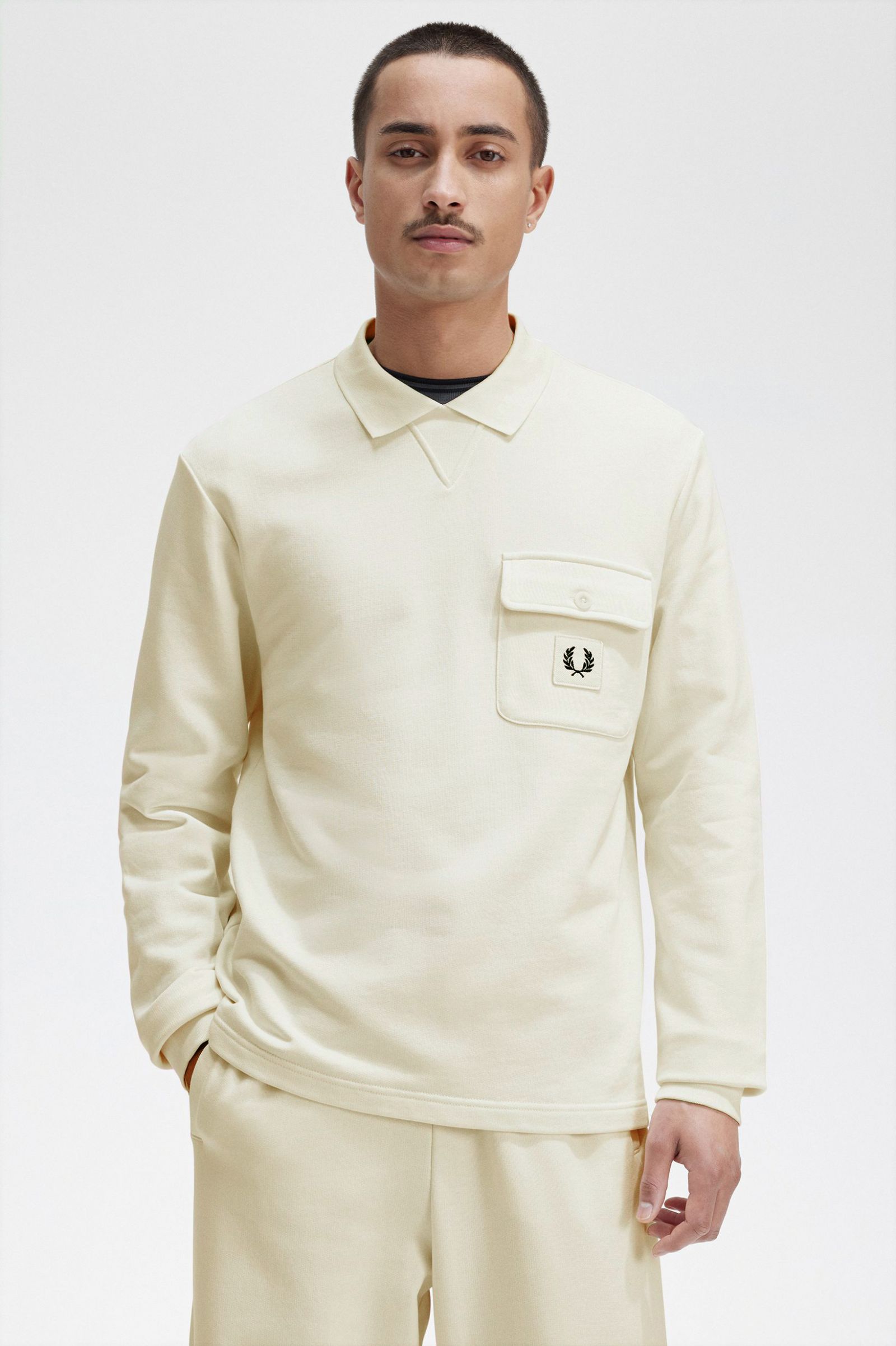 Long Sleeve Loopback Sweatshirt Ecru