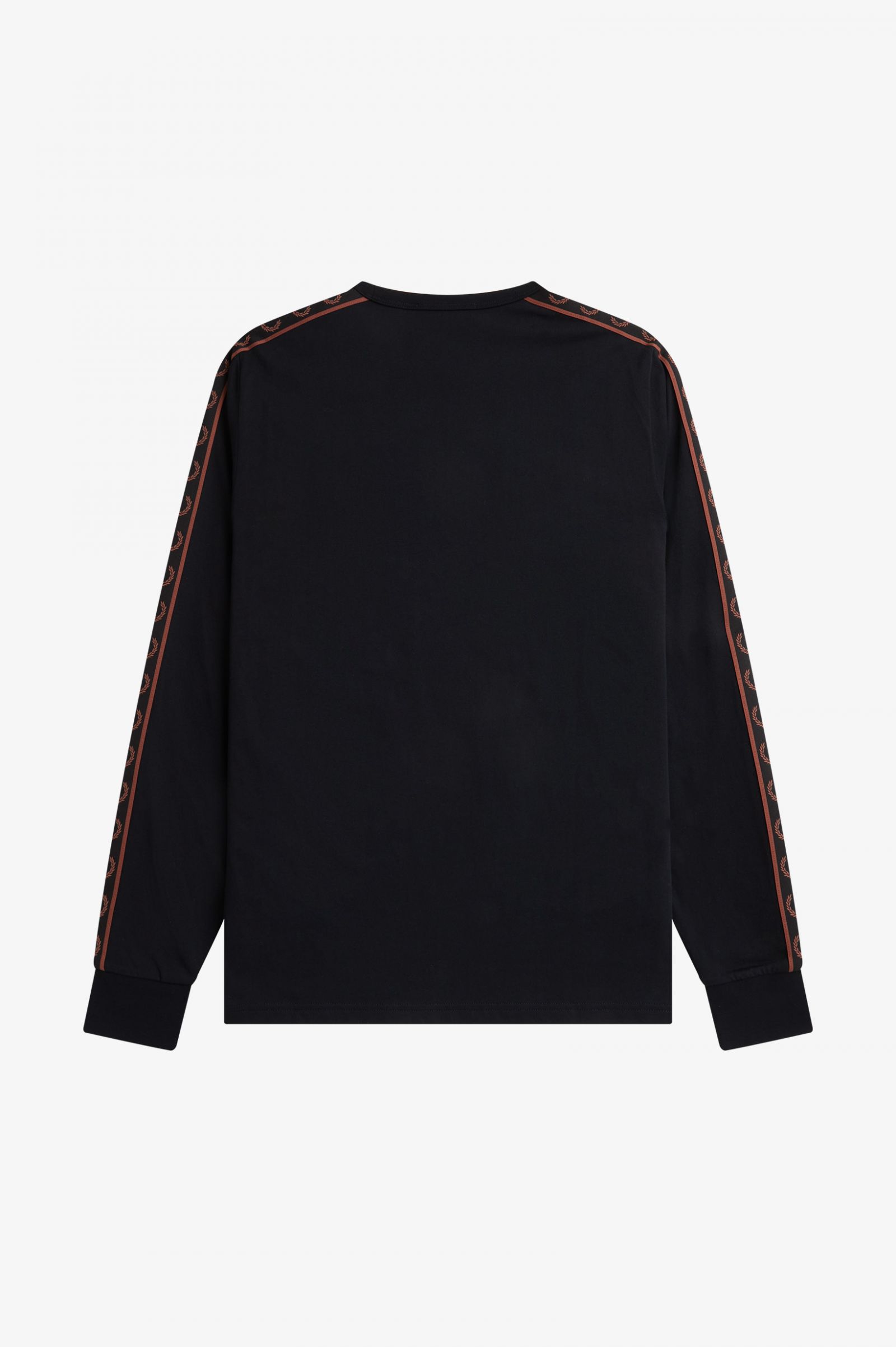 Taped Long Sleeve T-Shirt Black / Whisky Brown