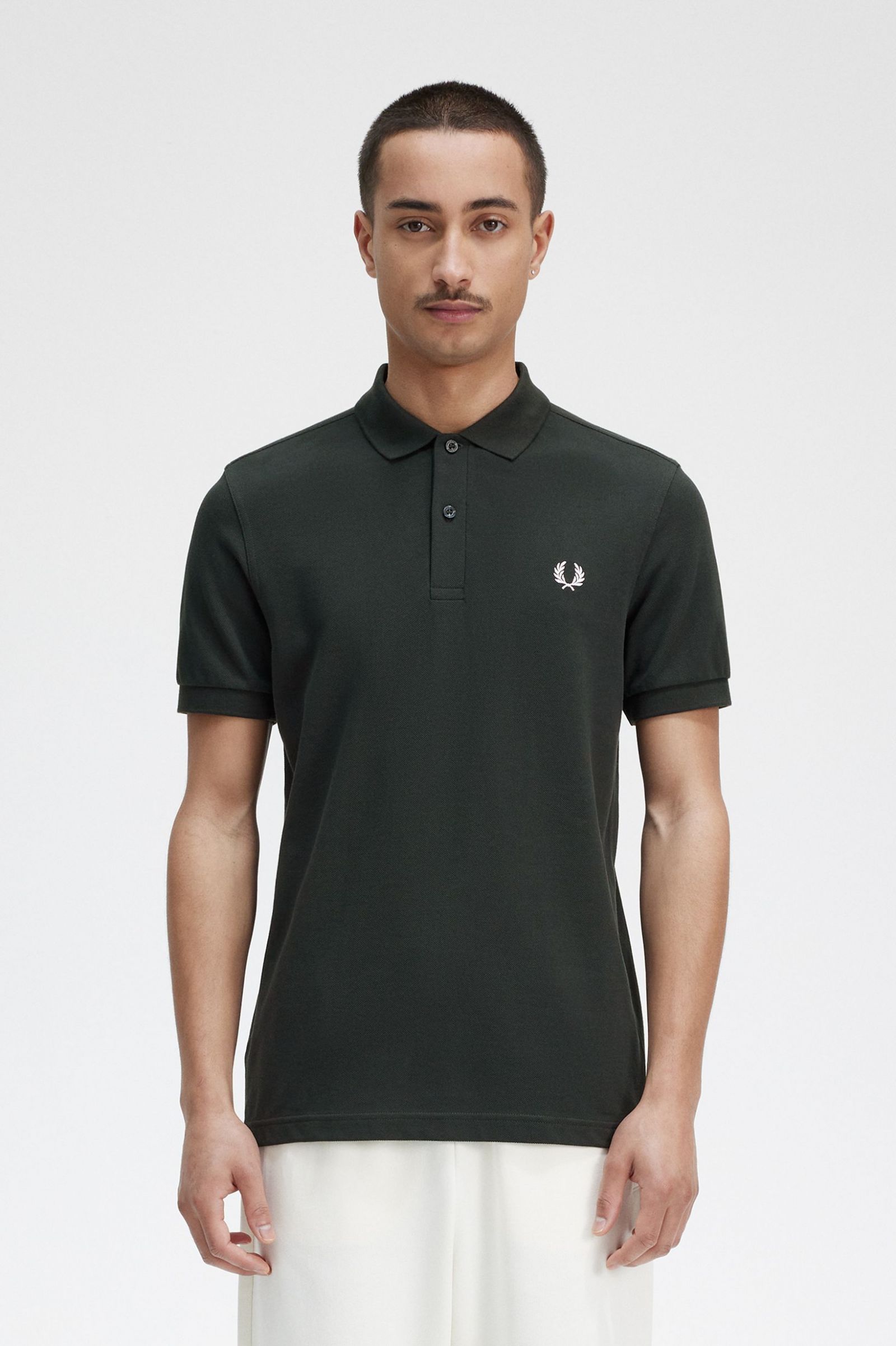 The Fred Perry ShirtM6000 Night Green / Snow White