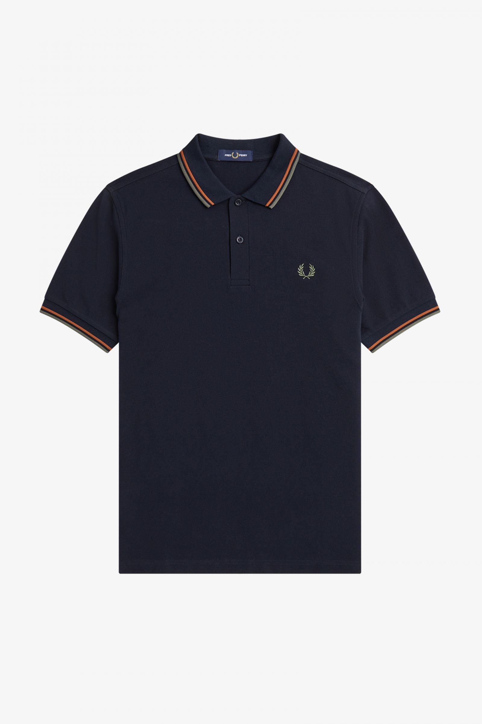 The Fred Perry ShirtM3600 Navy / Nut Flake / Field Green
