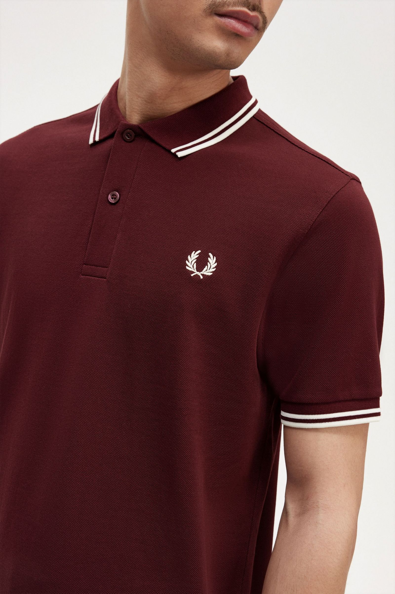 The Fred Perry ShirtM3600 Oxblood / Ecru / Ecru
