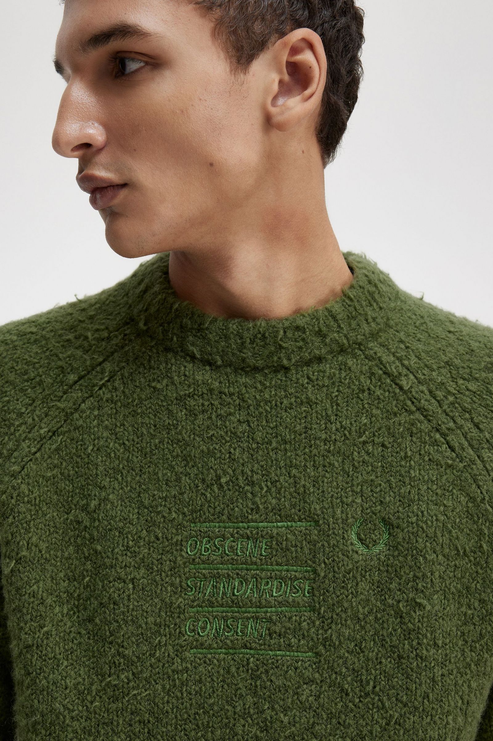 Raf SimonsTextured Knitted Jumper Chive