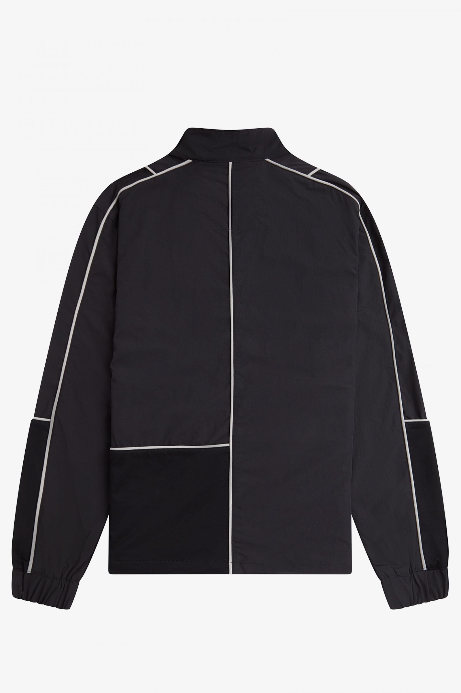 Piped Shell Jacket Black
