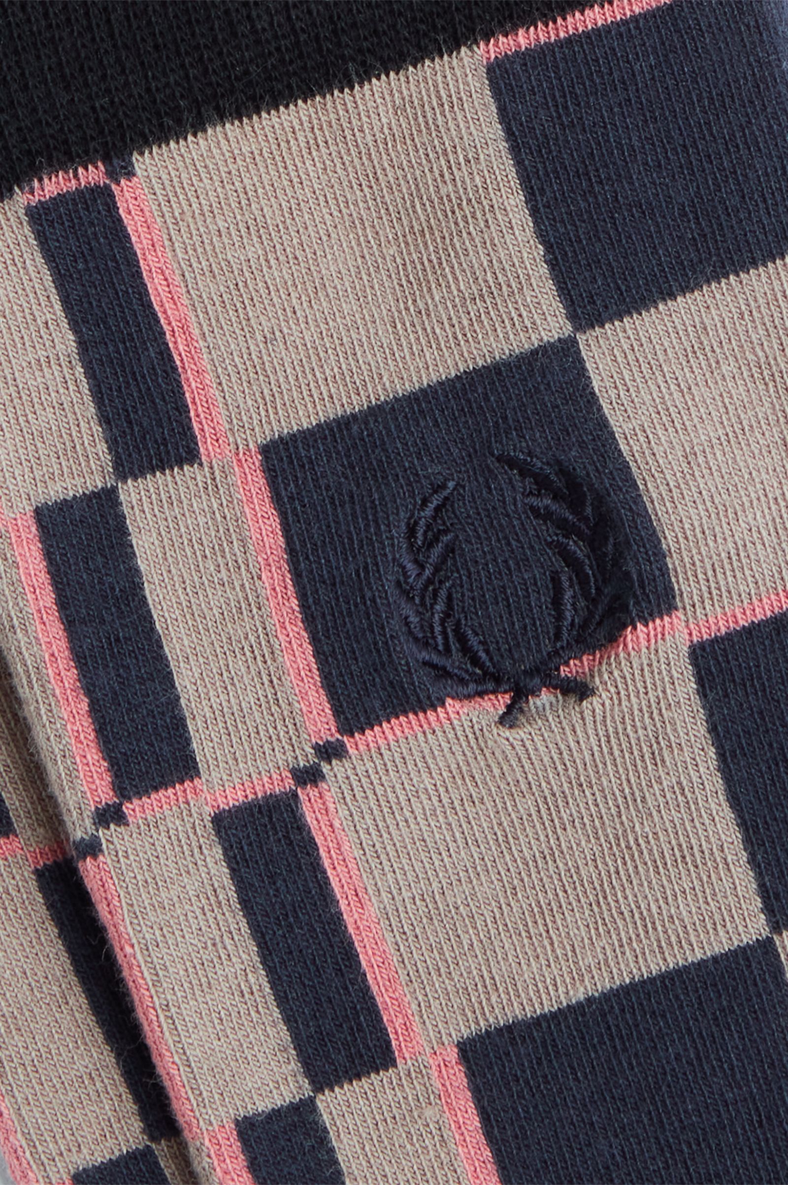 Glitch Chequerboard Socks Dusty Rose Pink / Black