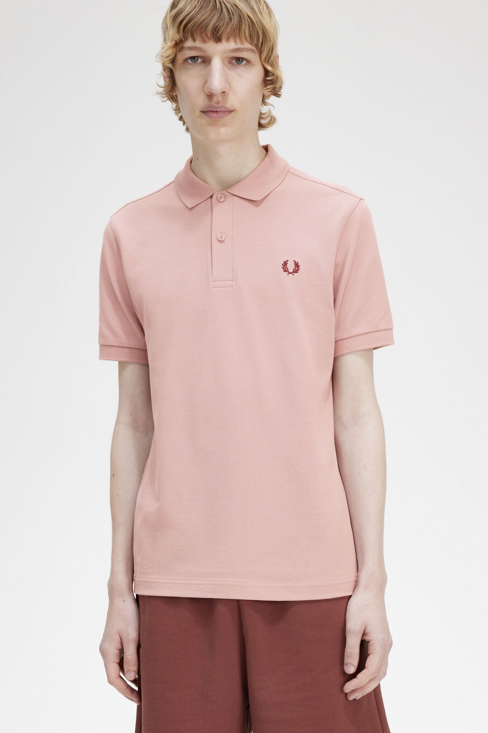 The Fred Perry ShirtM6000 Dusty Rose Pink / Oxblood