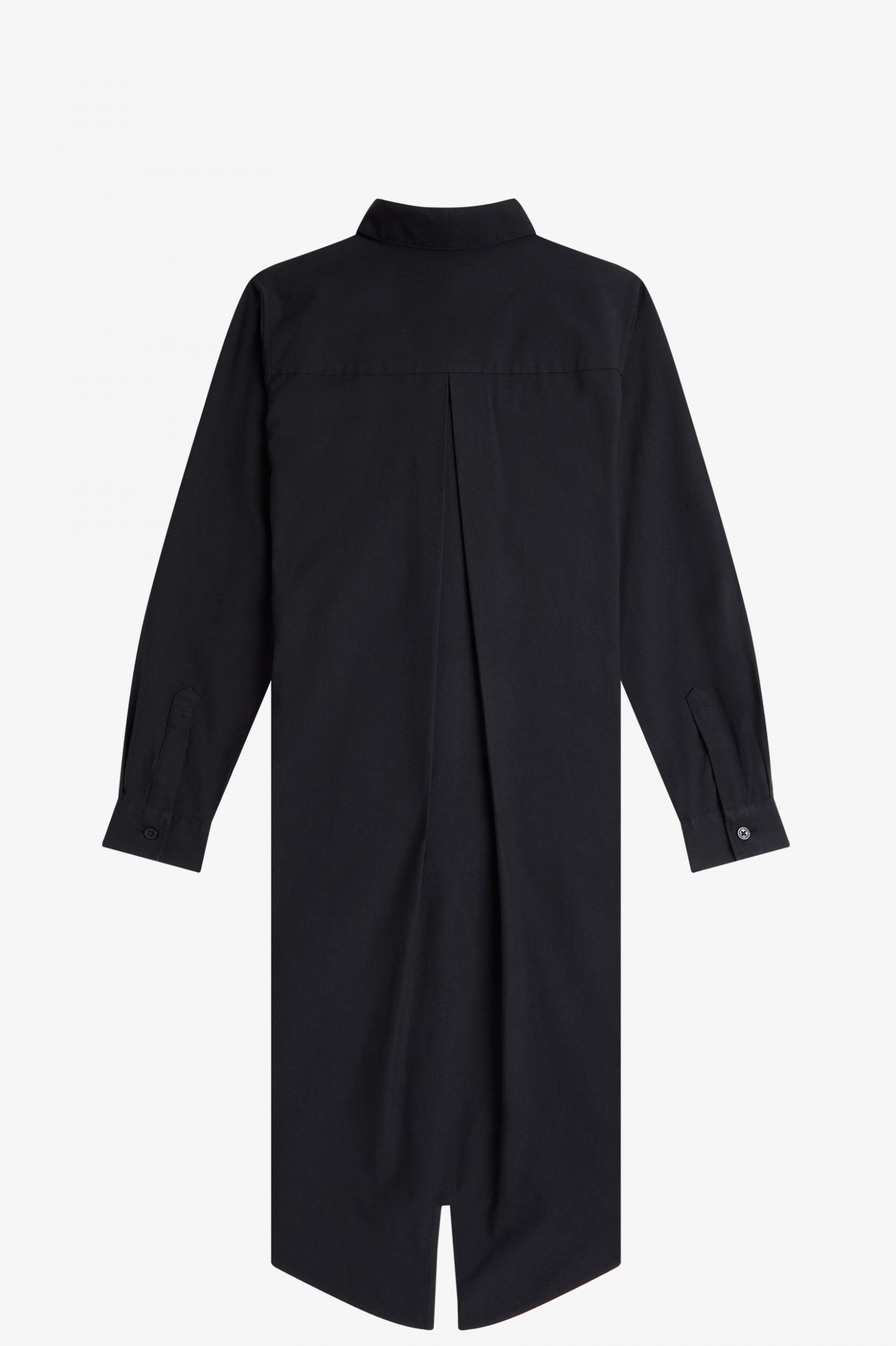 Fishtail Hem Shirt Dress Black