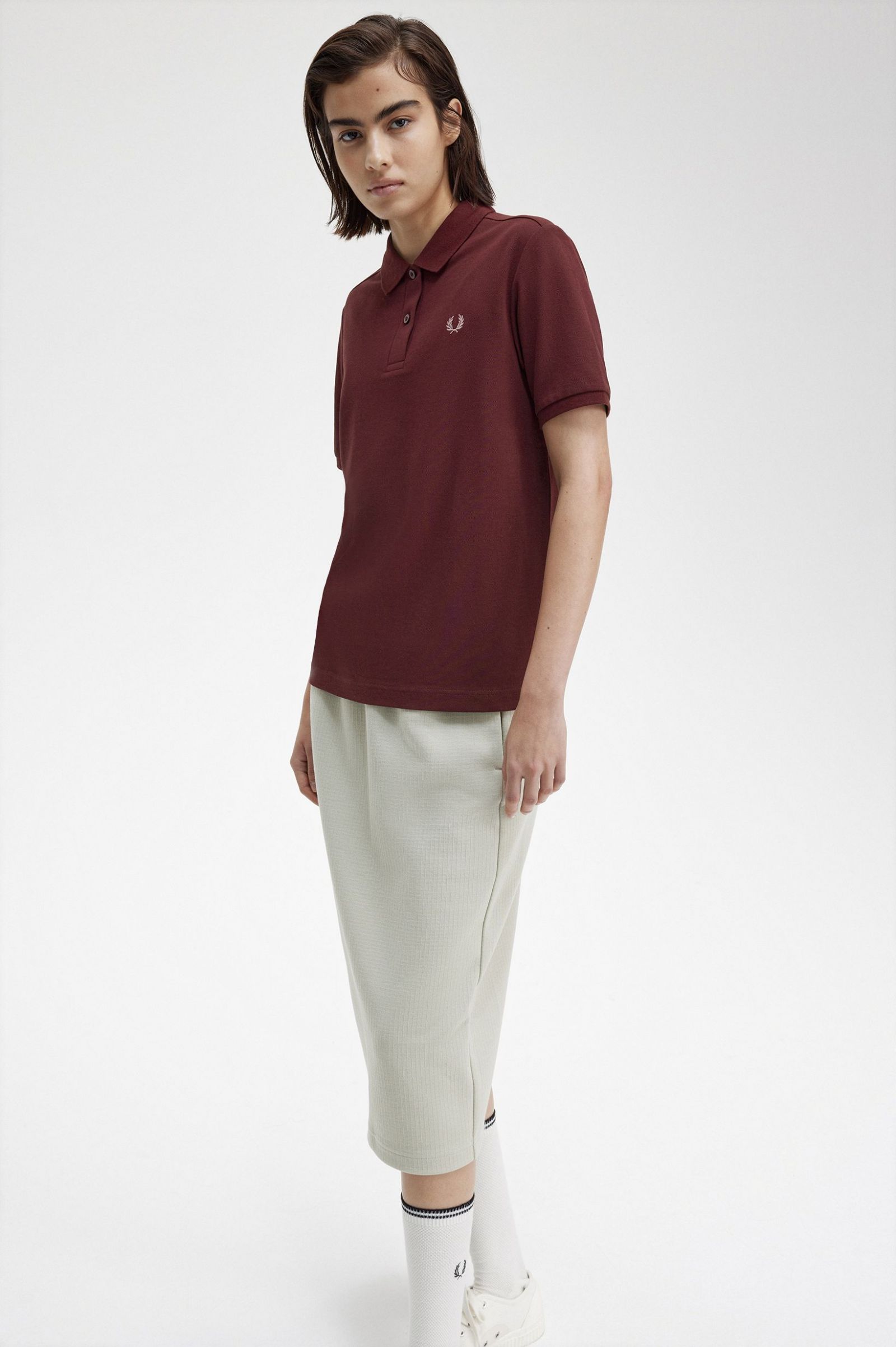 The Fred Perry ShirtG6000 Oxblood / Dusty Rose Pink