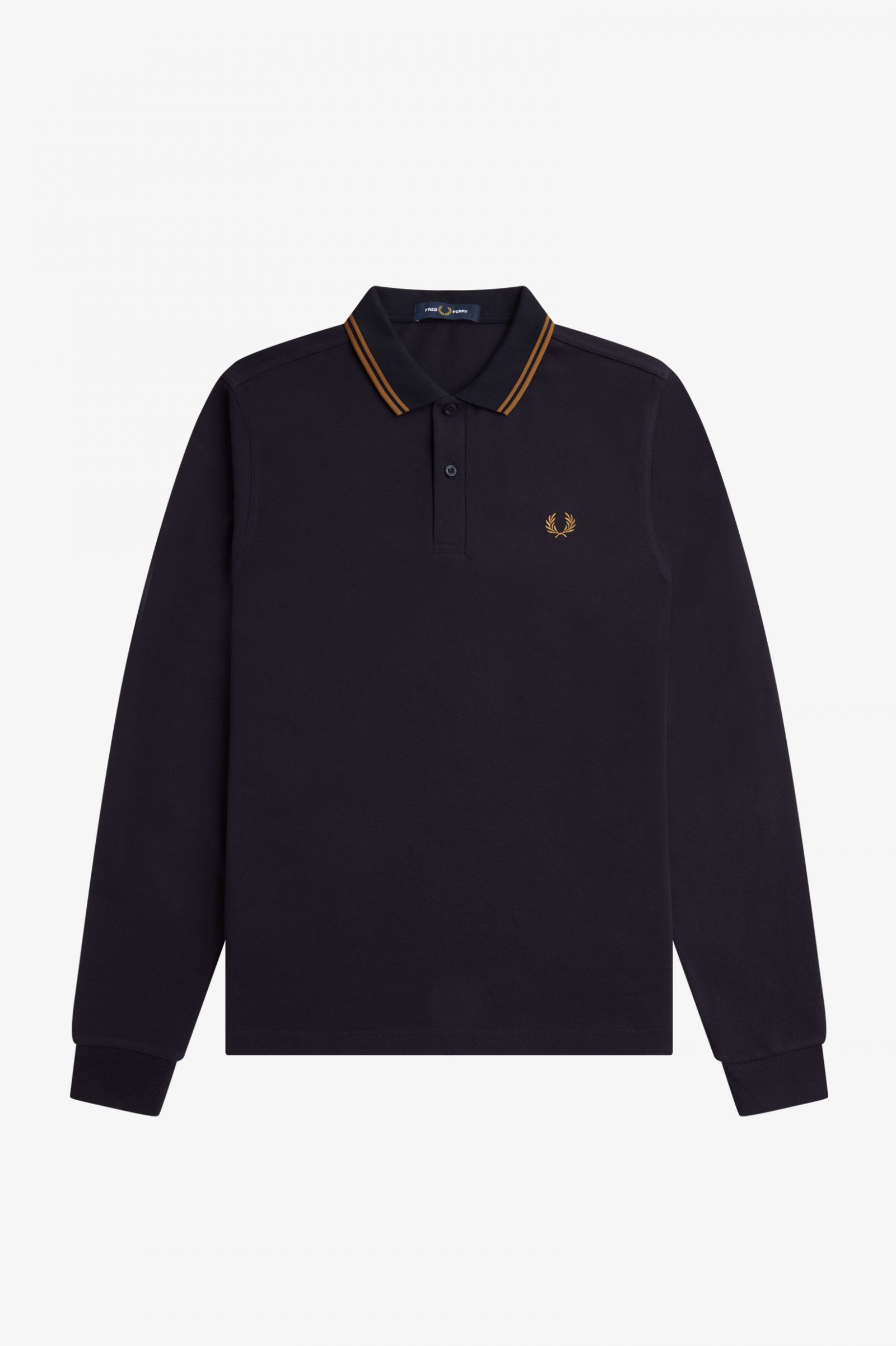 The Fred Perry ShirtM3636 Navy / Dark Caramel / Dark Caramel