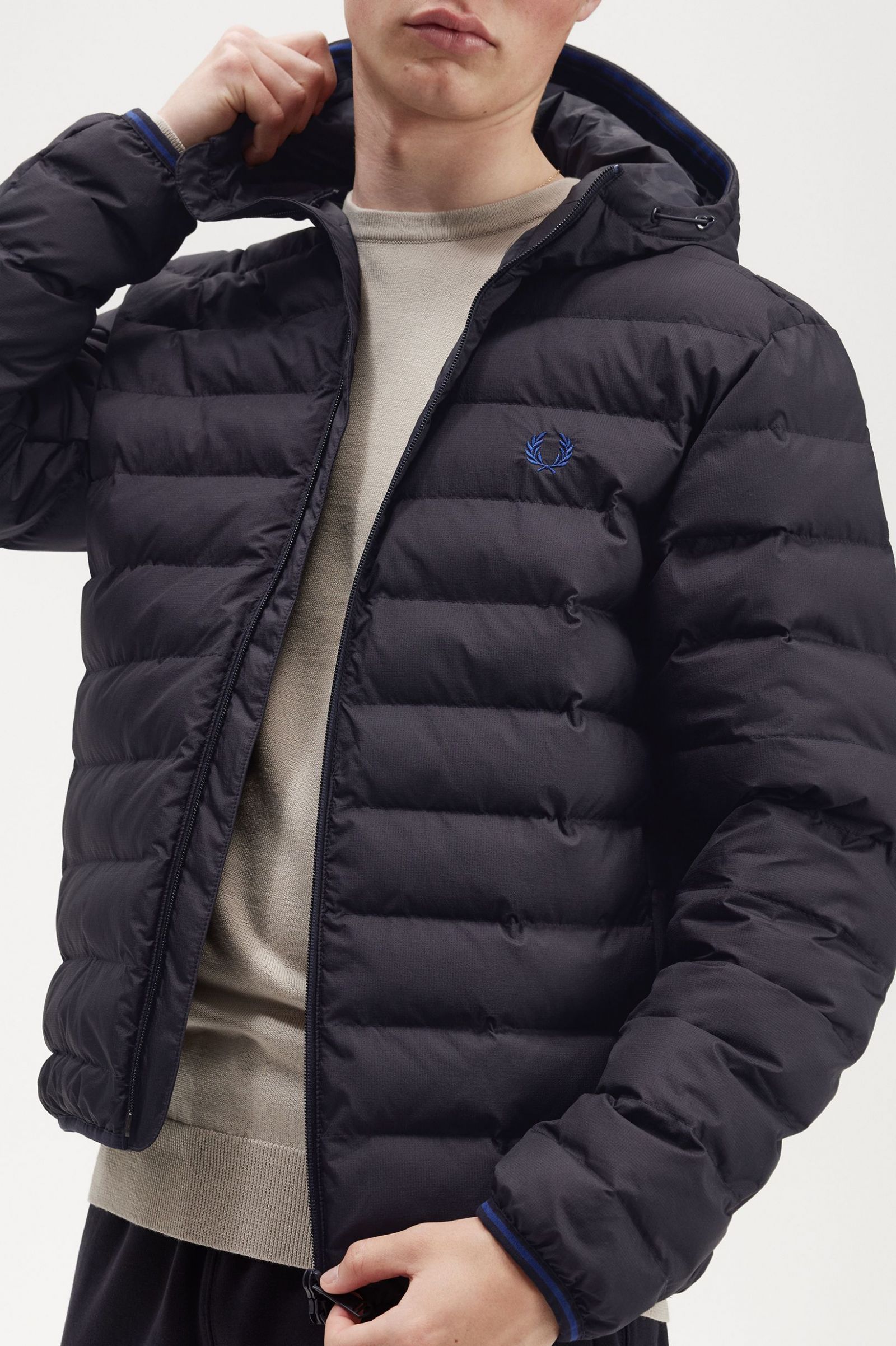 Hooded Insulated Jacket Navy