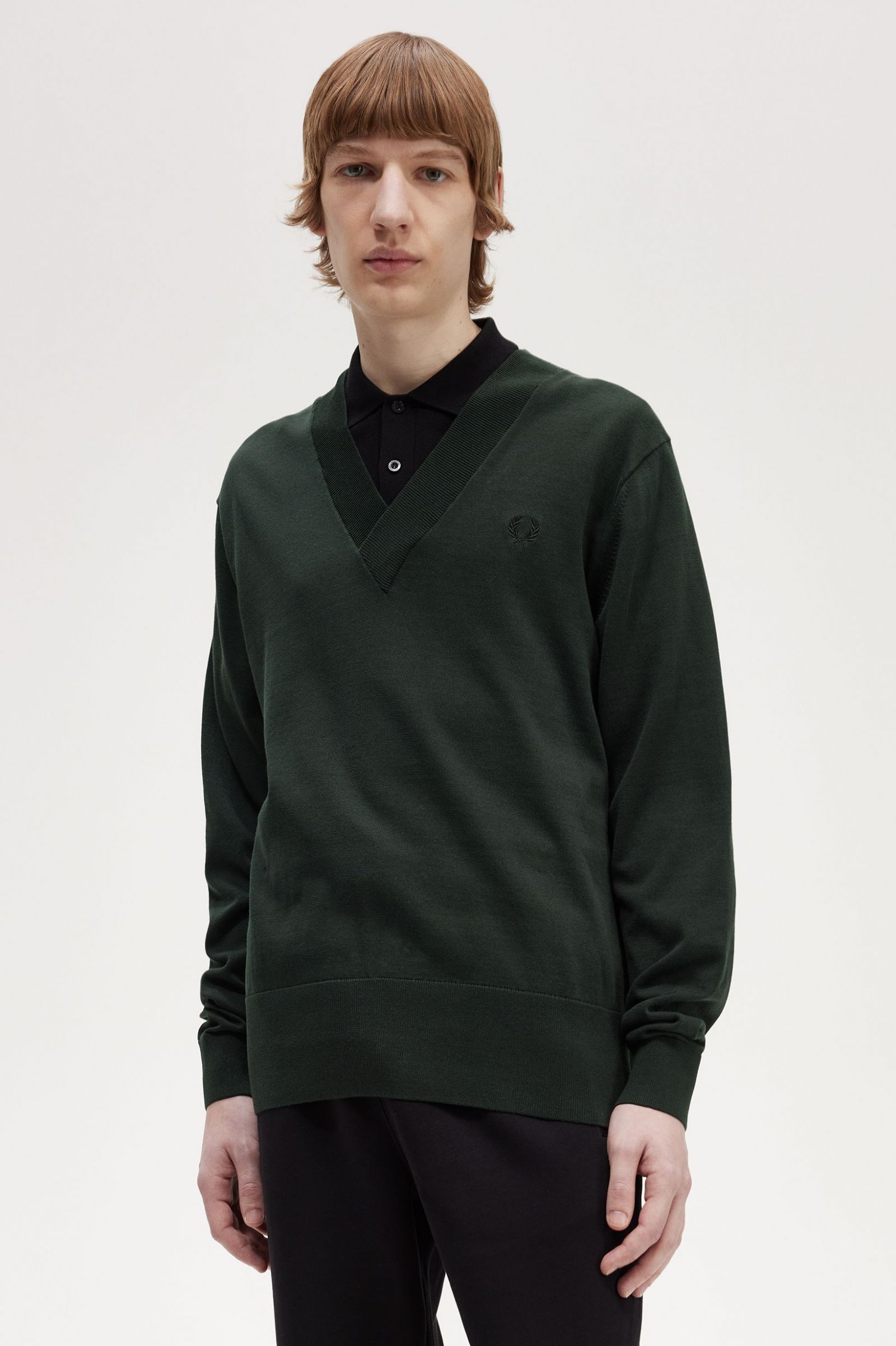 V-Neck Jumper Night Green