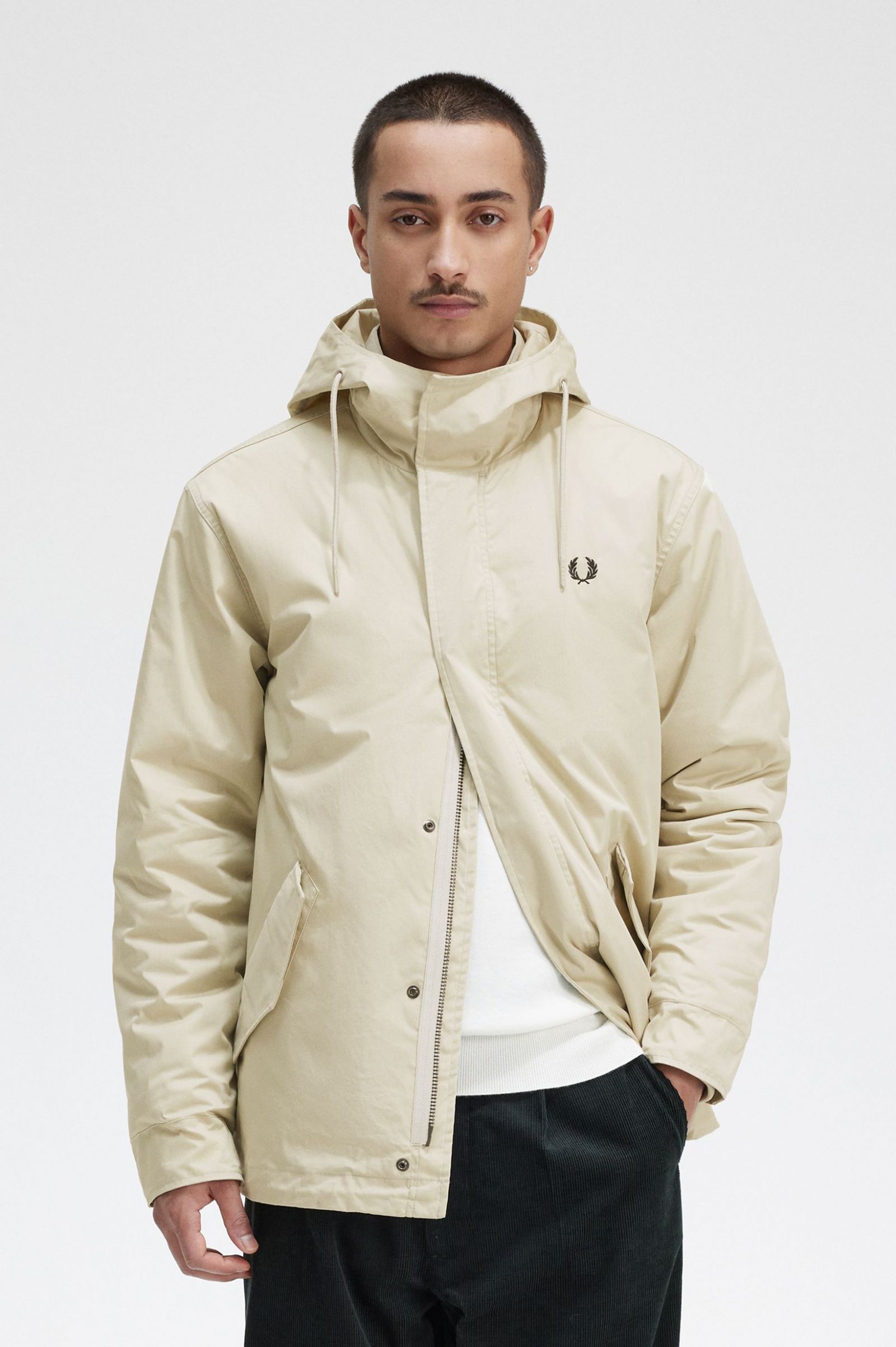 Short Padded Parka Light Oyster