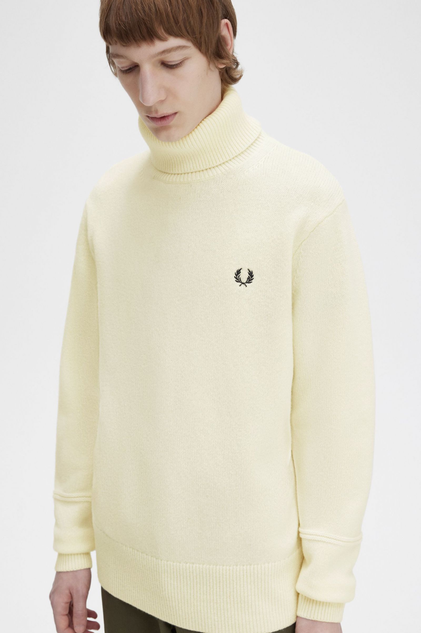 Knitted Roll Neck Jumper Ecru