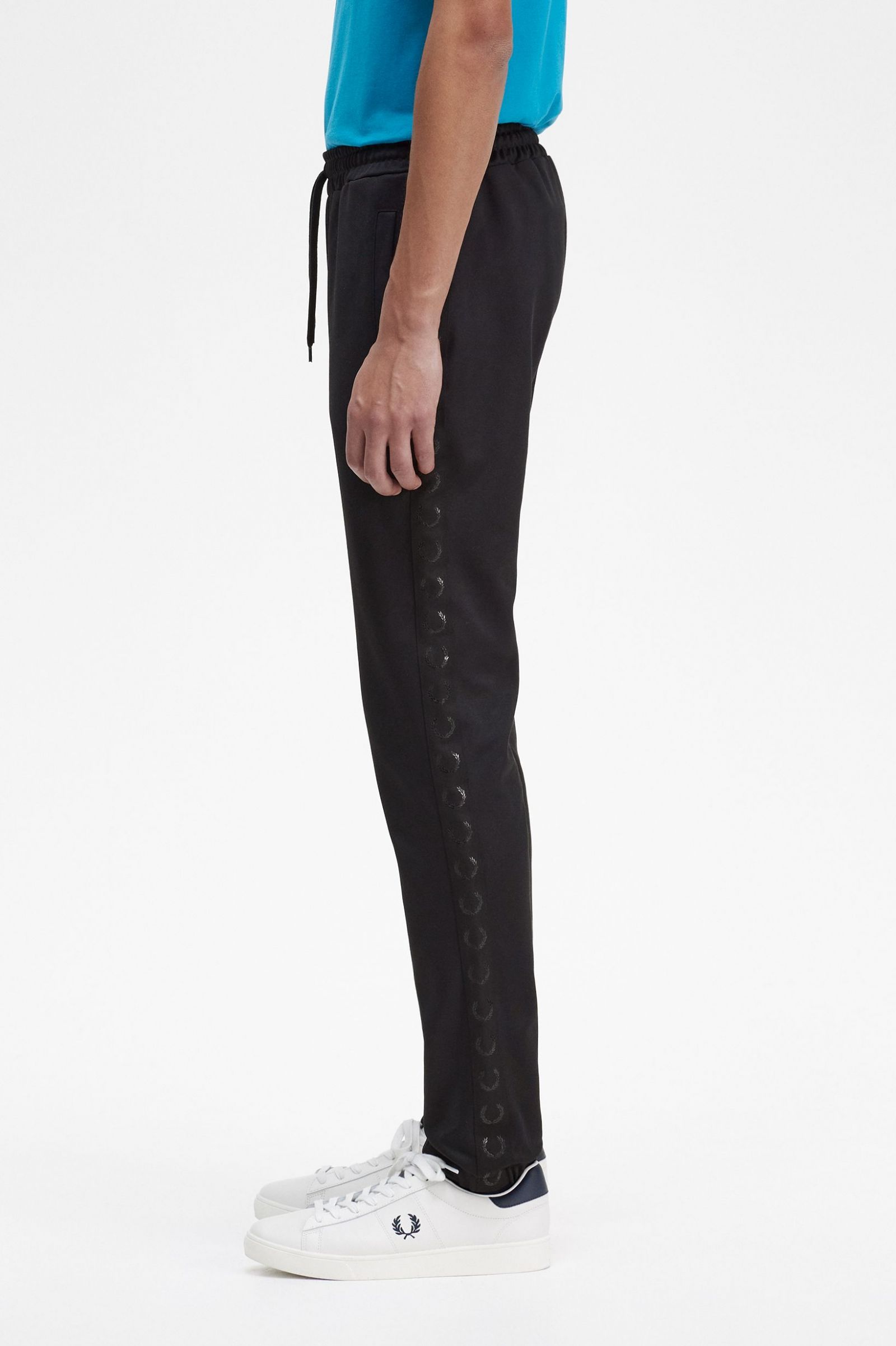 Taped Track Pants Black / Black