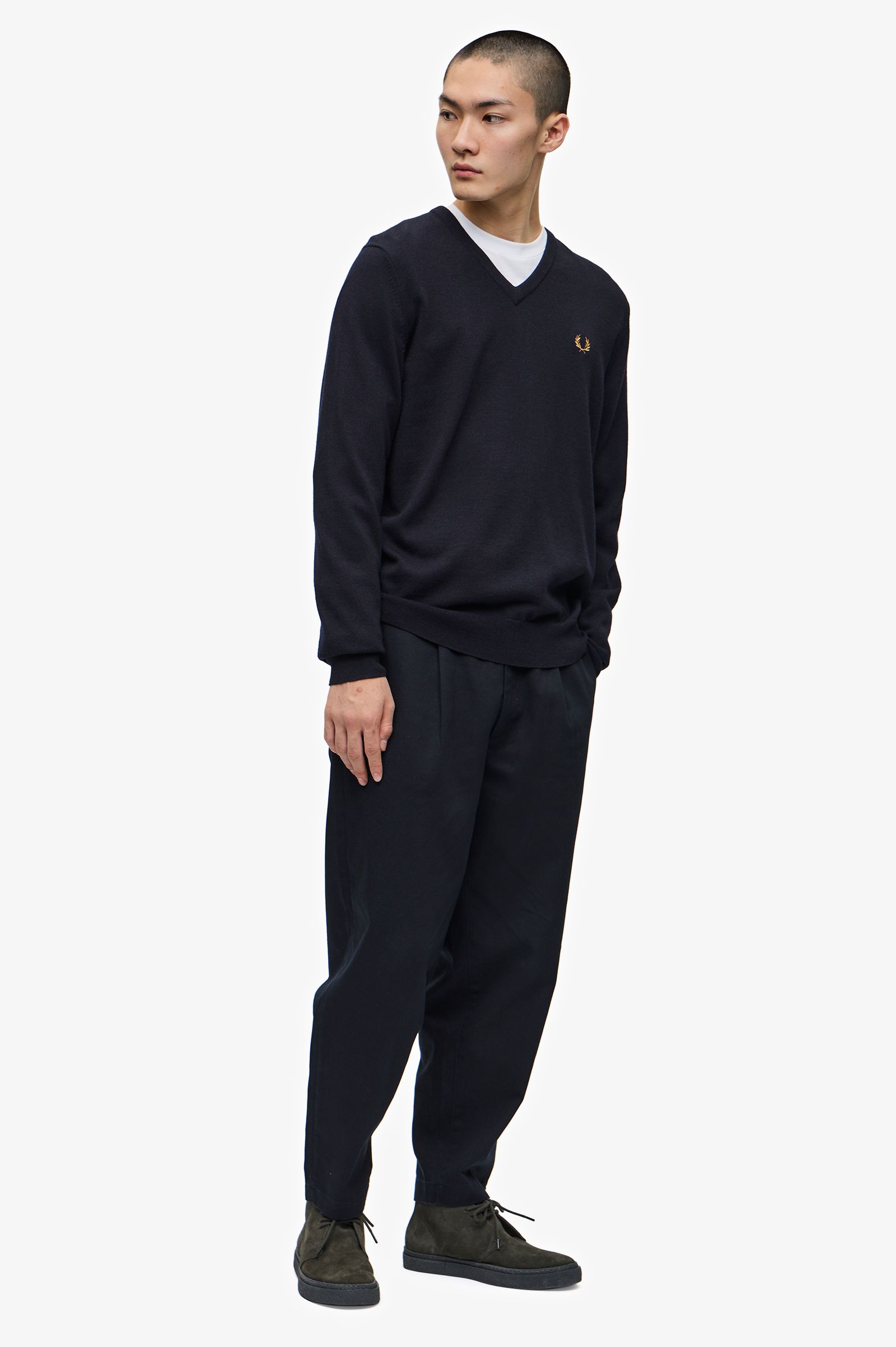 Classic V-Neck Jumper Navy