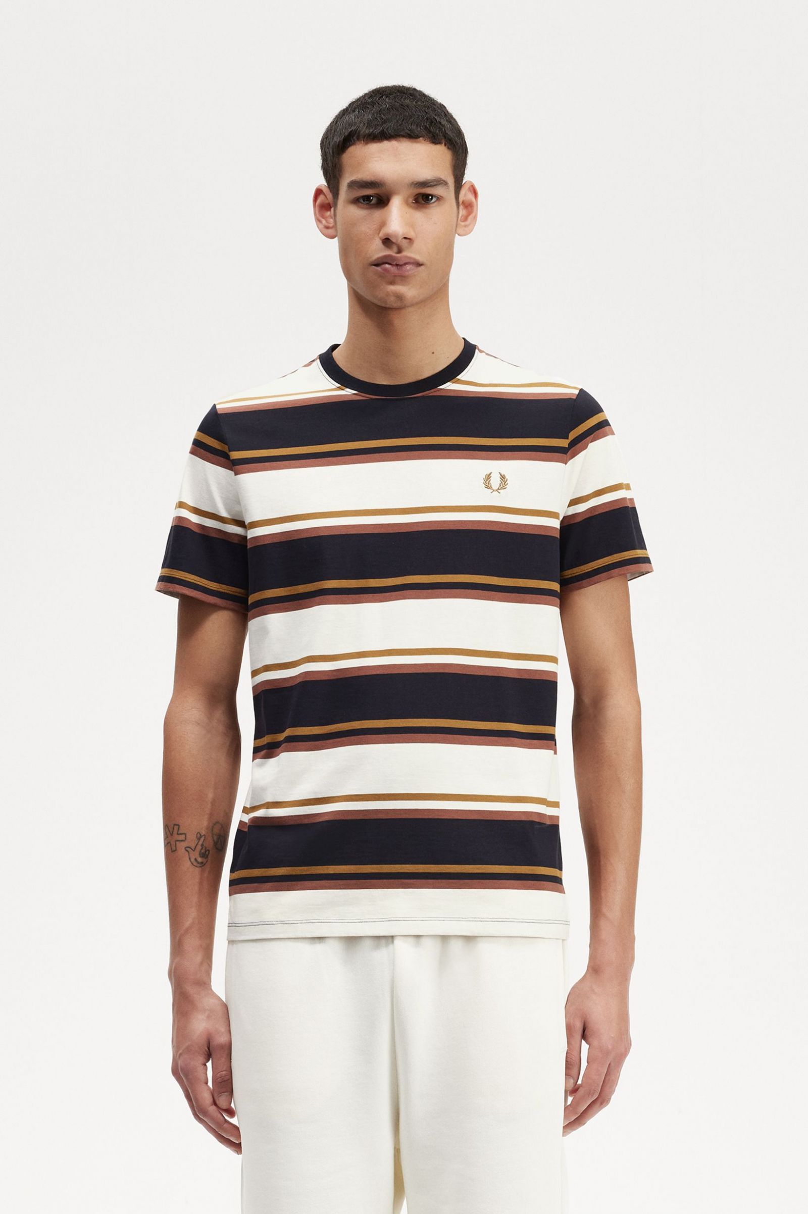 Bold Stripe T-Shirt Ecru