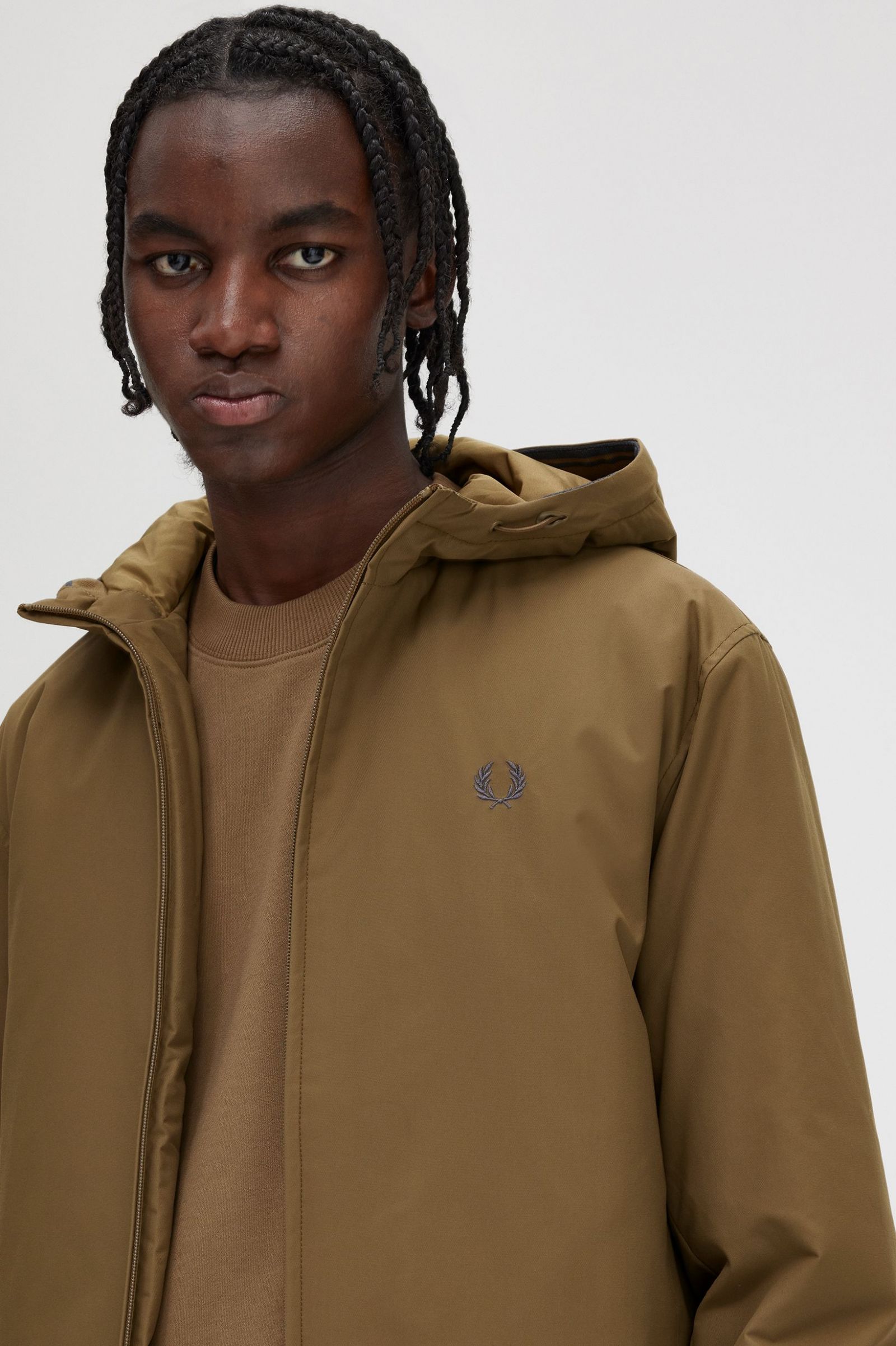 Padded Hooded Brentham Jacket Shaded Stone