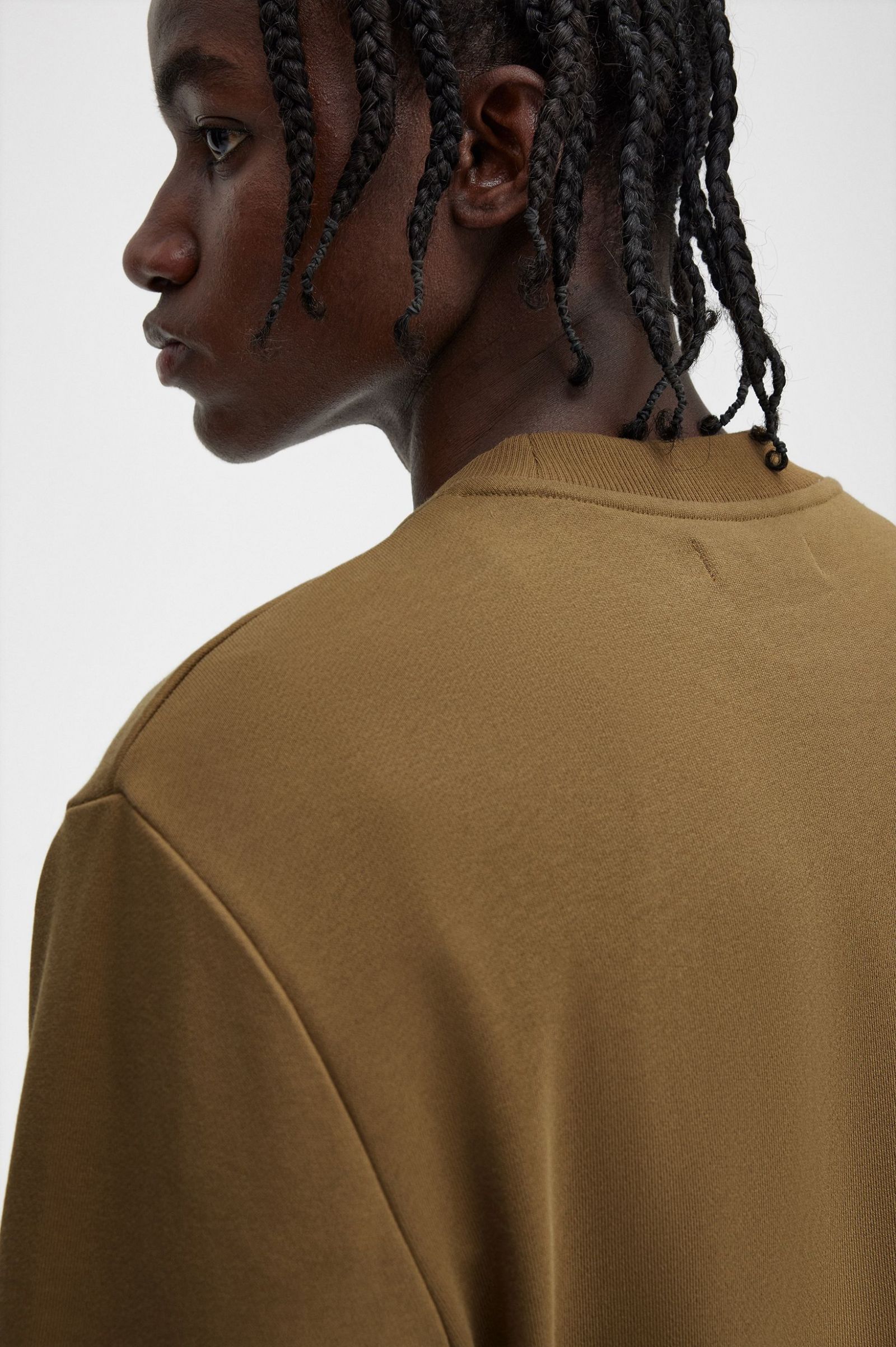 Crew Neck Sweatshirt Shaded Stone / Burnt Tobacco