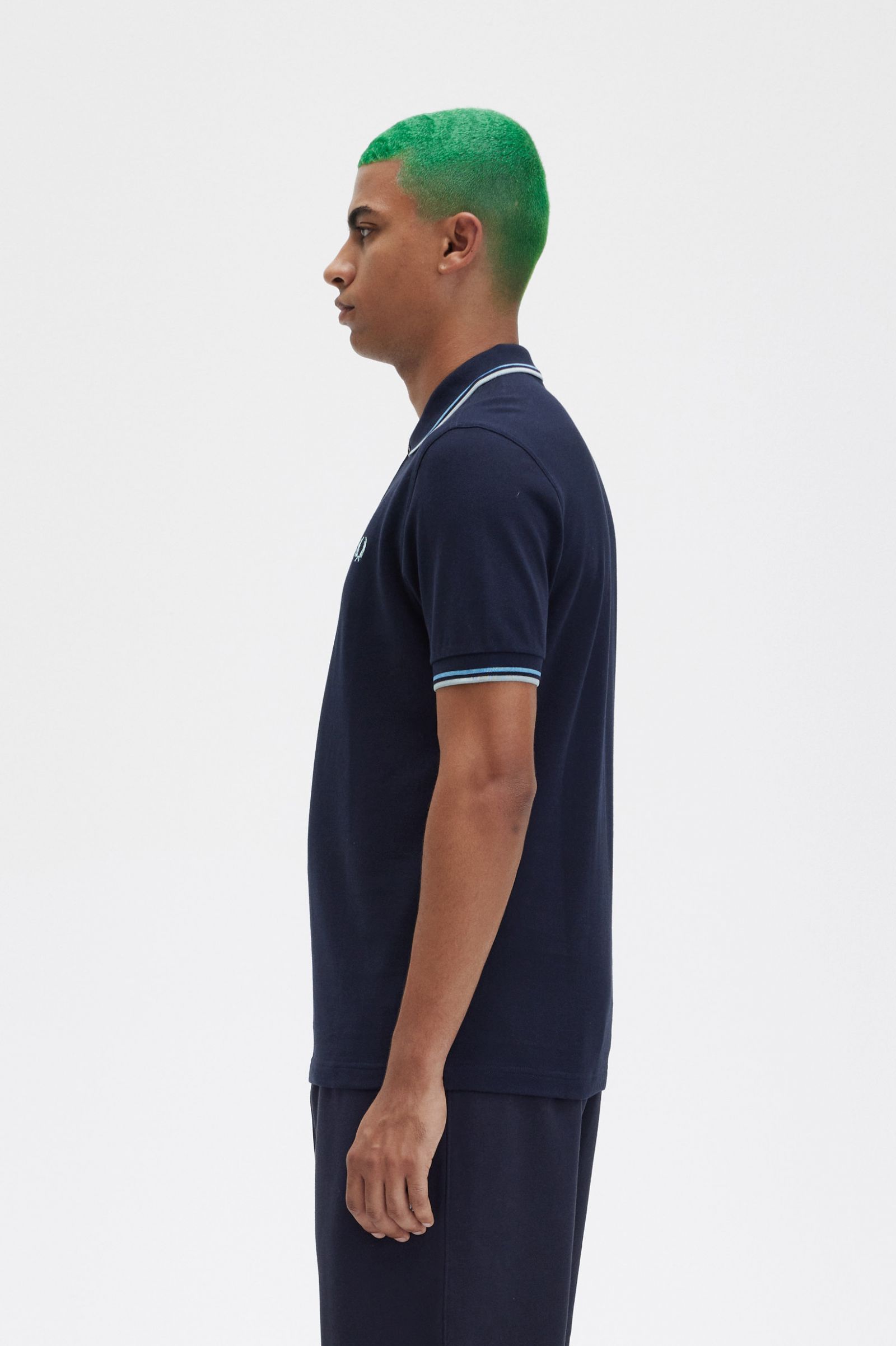The Fred Perry ShirtM3600 Navy / Soft Blue / Silver Blue