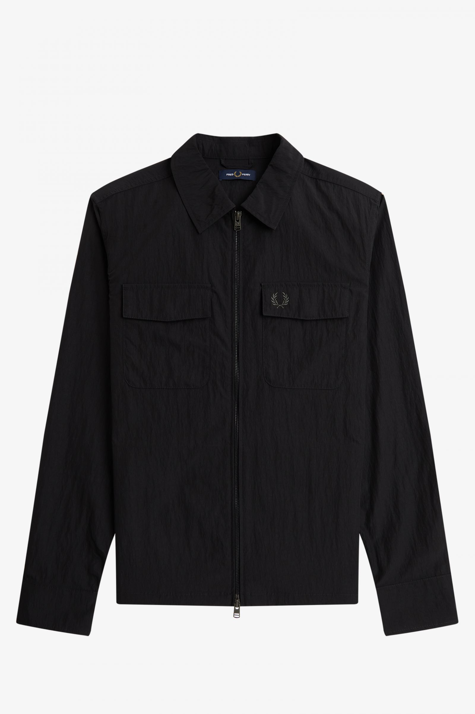 Zip-Through Overshirt Black