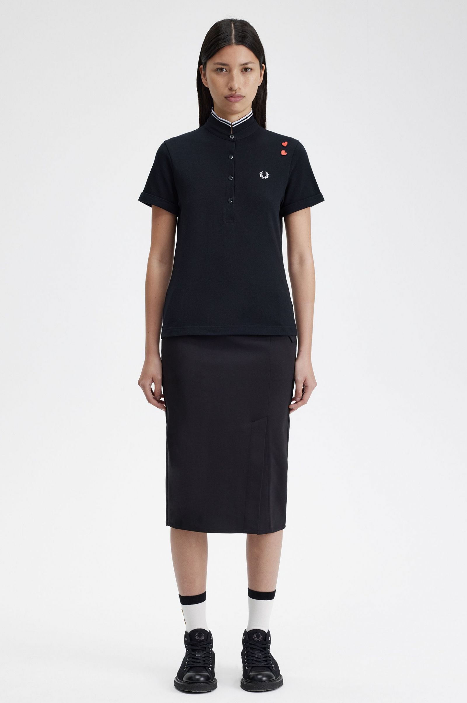 Amy Winehouse FoundationAmy Fred Perry Shirt Black