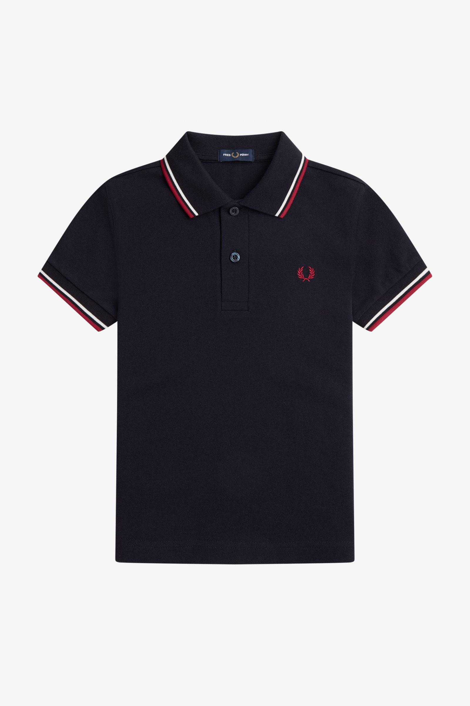 The Fred Perry ShirtKids Twin Tipped Fred Perry Shirt Navy / Snow White / Burnt Red