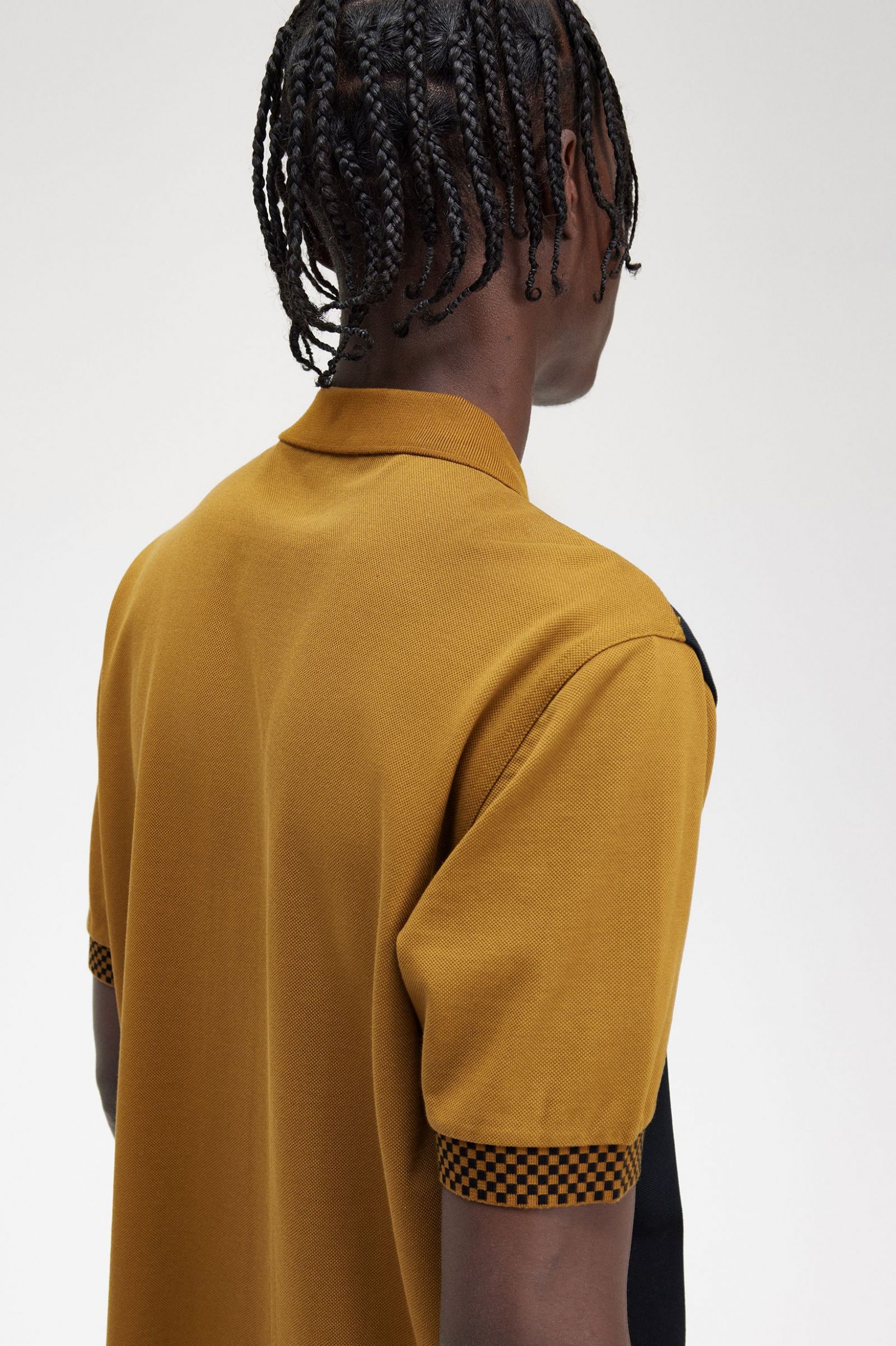 Button Through Polo Shirt Dark Caramel