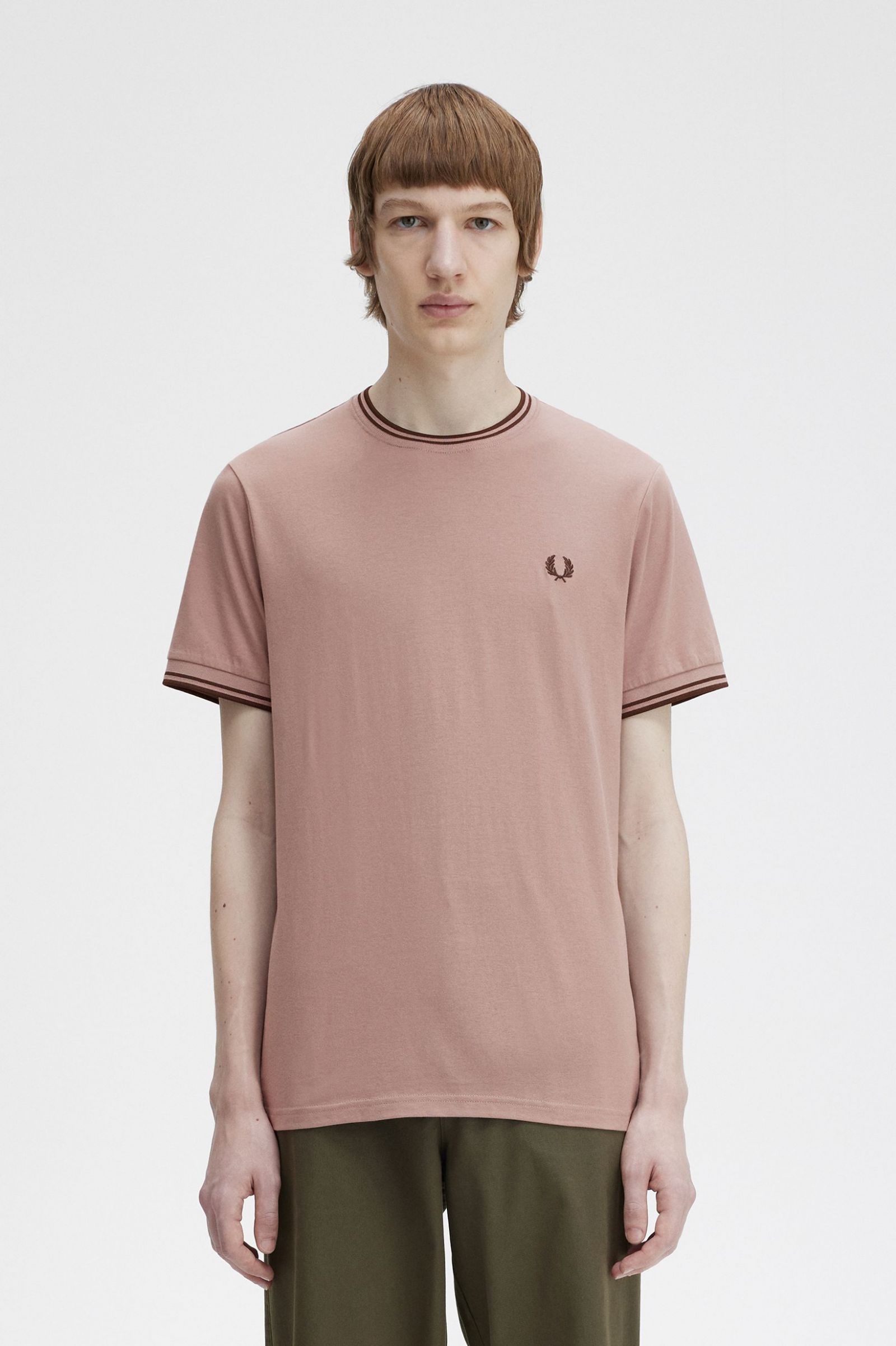 Twin Tipped T-Shirt Dark Pink / Whisky Brown