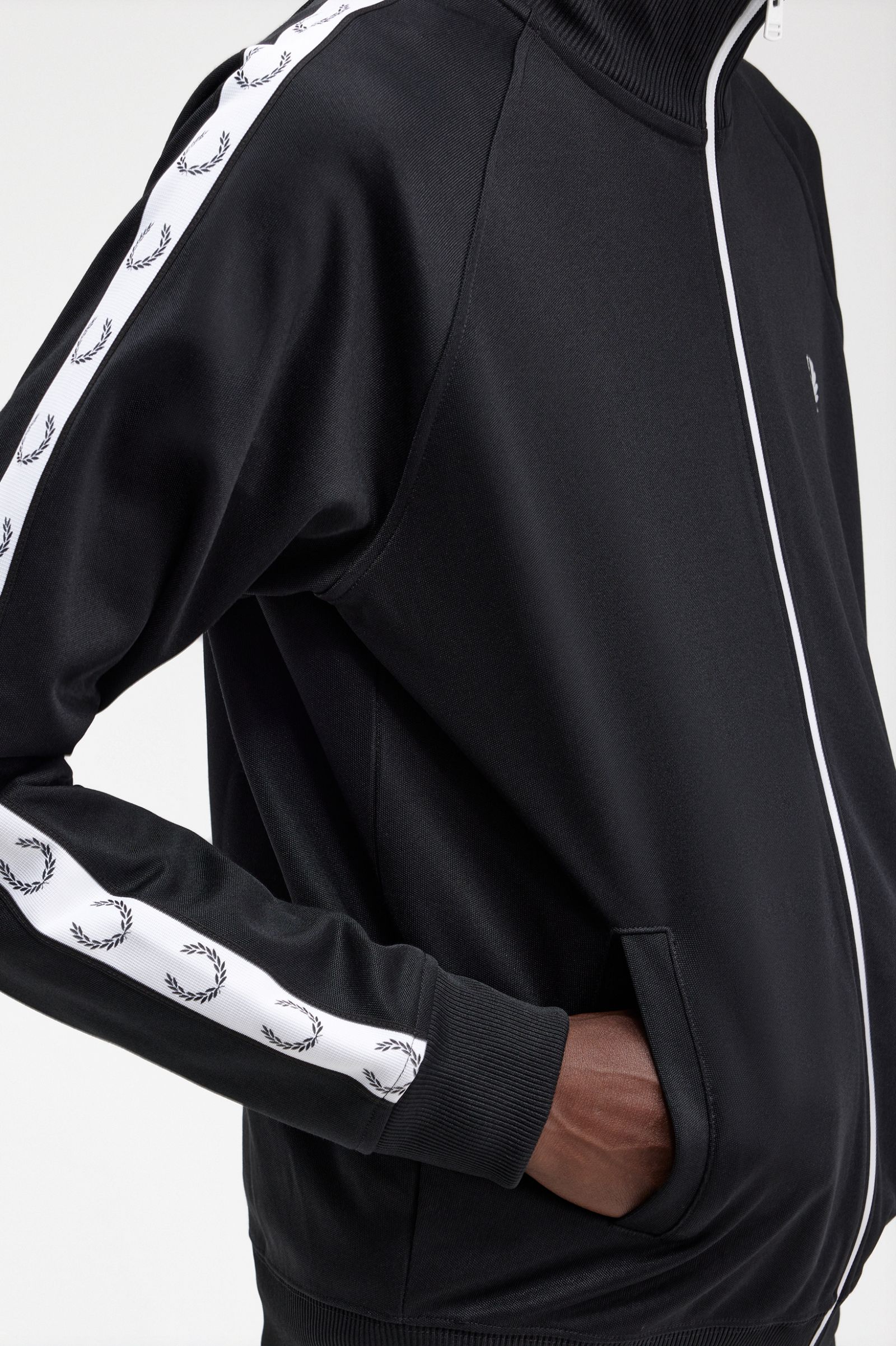 Taped Track Jacket Black