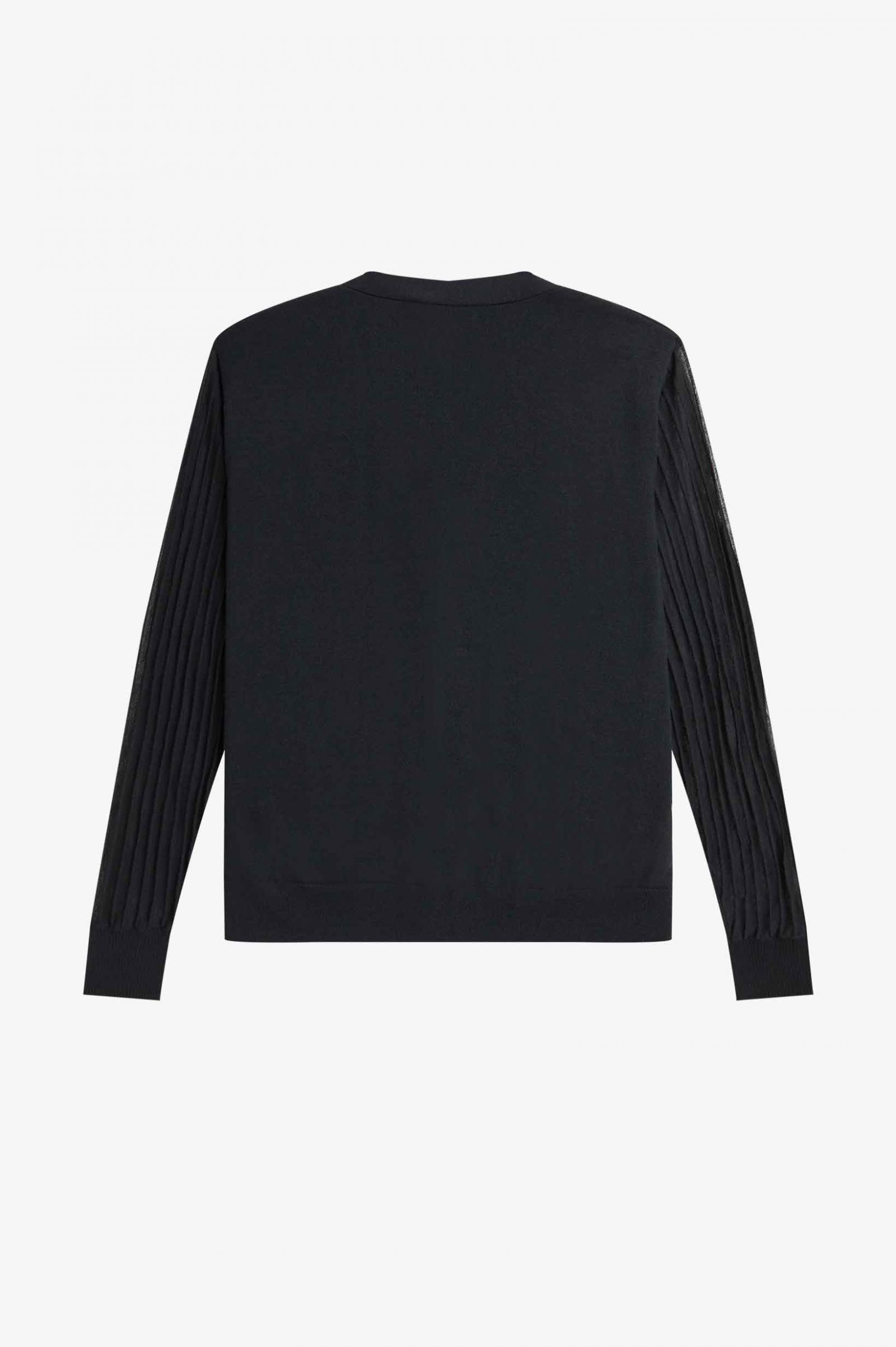 Sheer Sleeve Cardigan Black