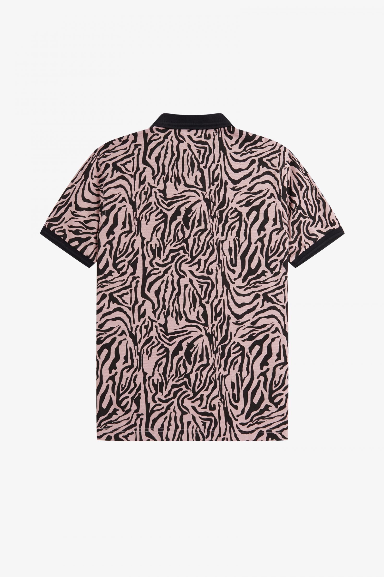 Zebra Print Fred Perry Shirt Dusty Rose Pink