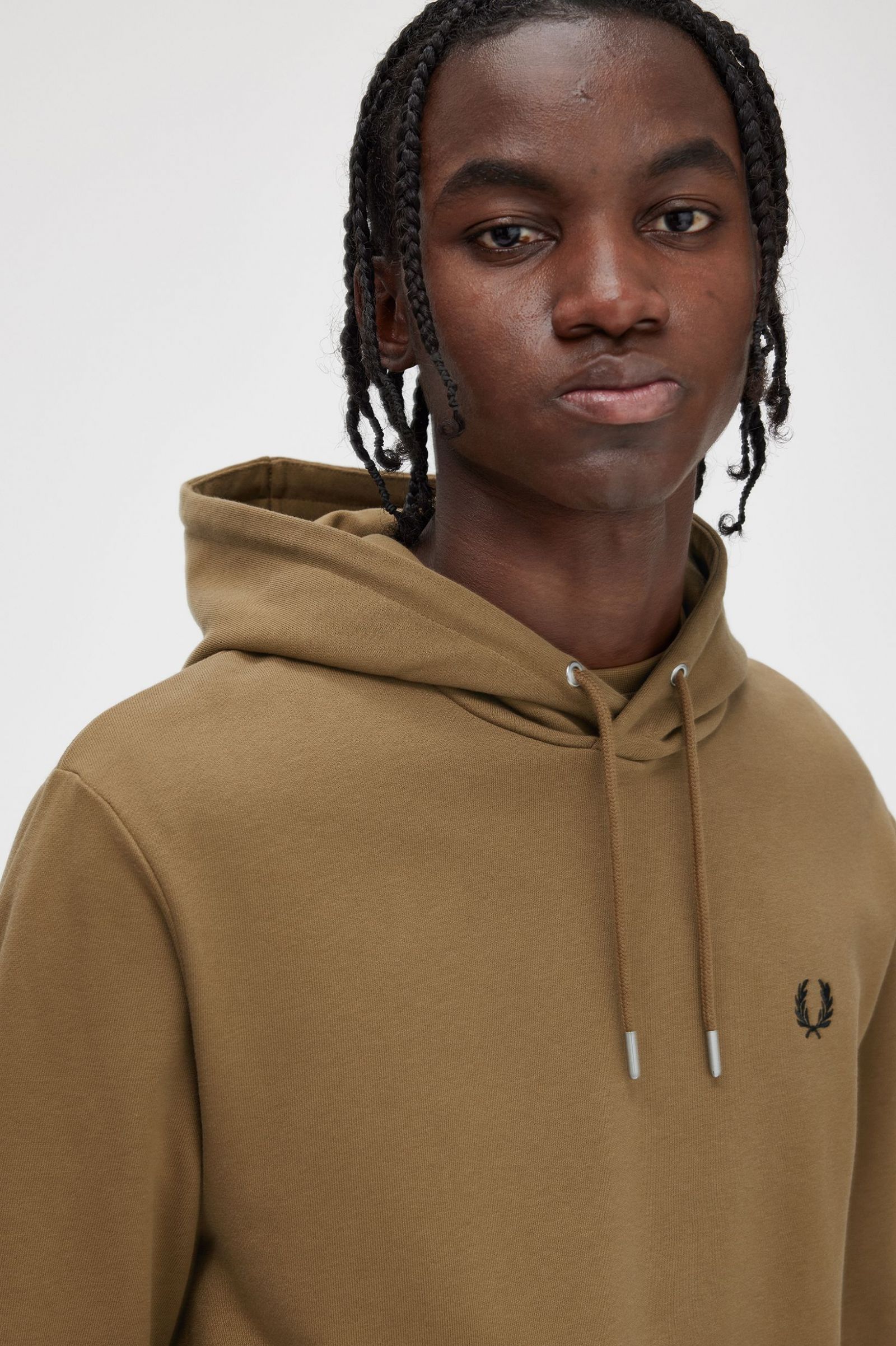 Tipped Hooded Sweatshirt Shaded Stone / Burnt Tobacco