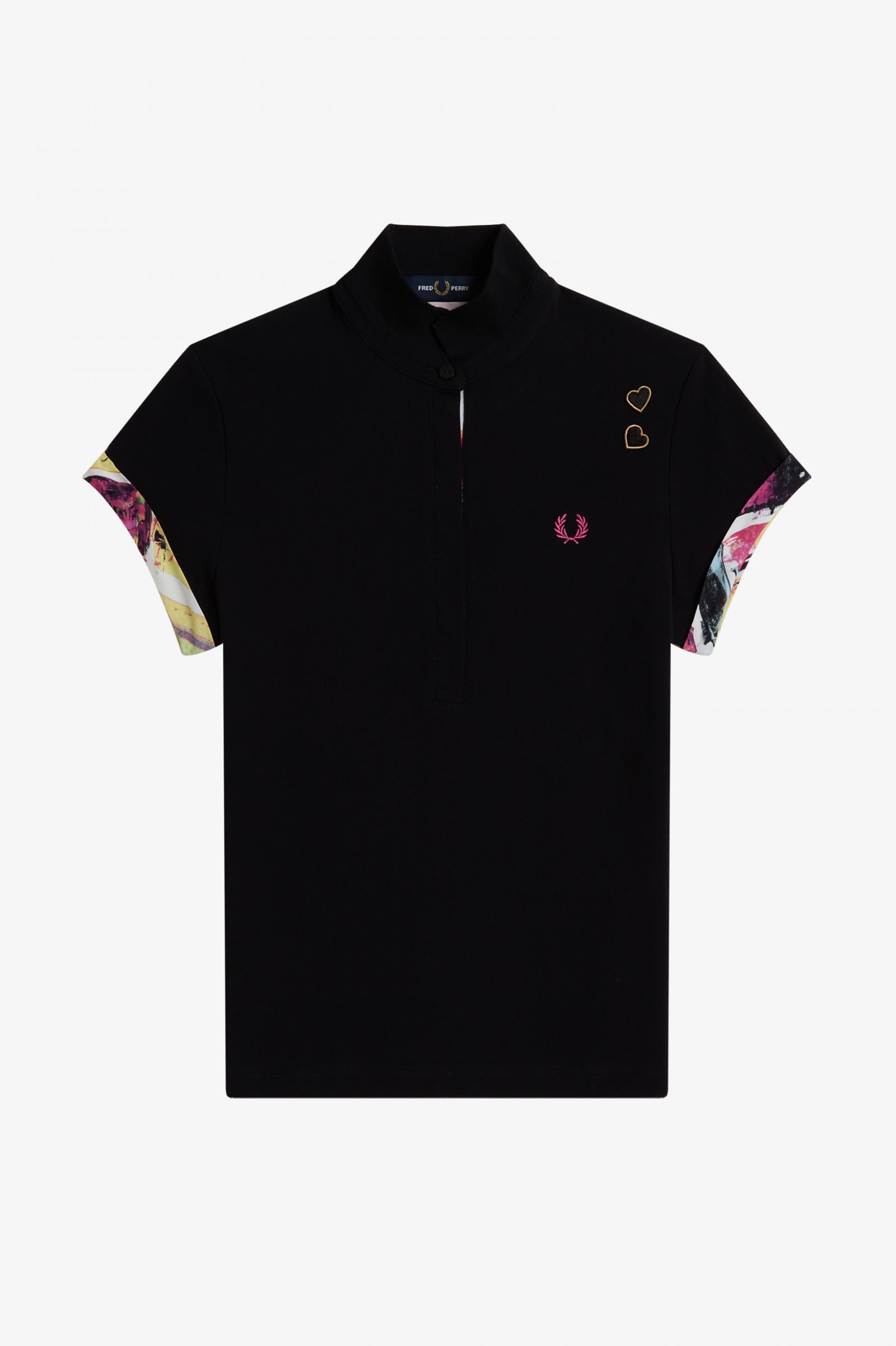 Amy Winehouse FoundationContrast Trim Piqué Shirt Black