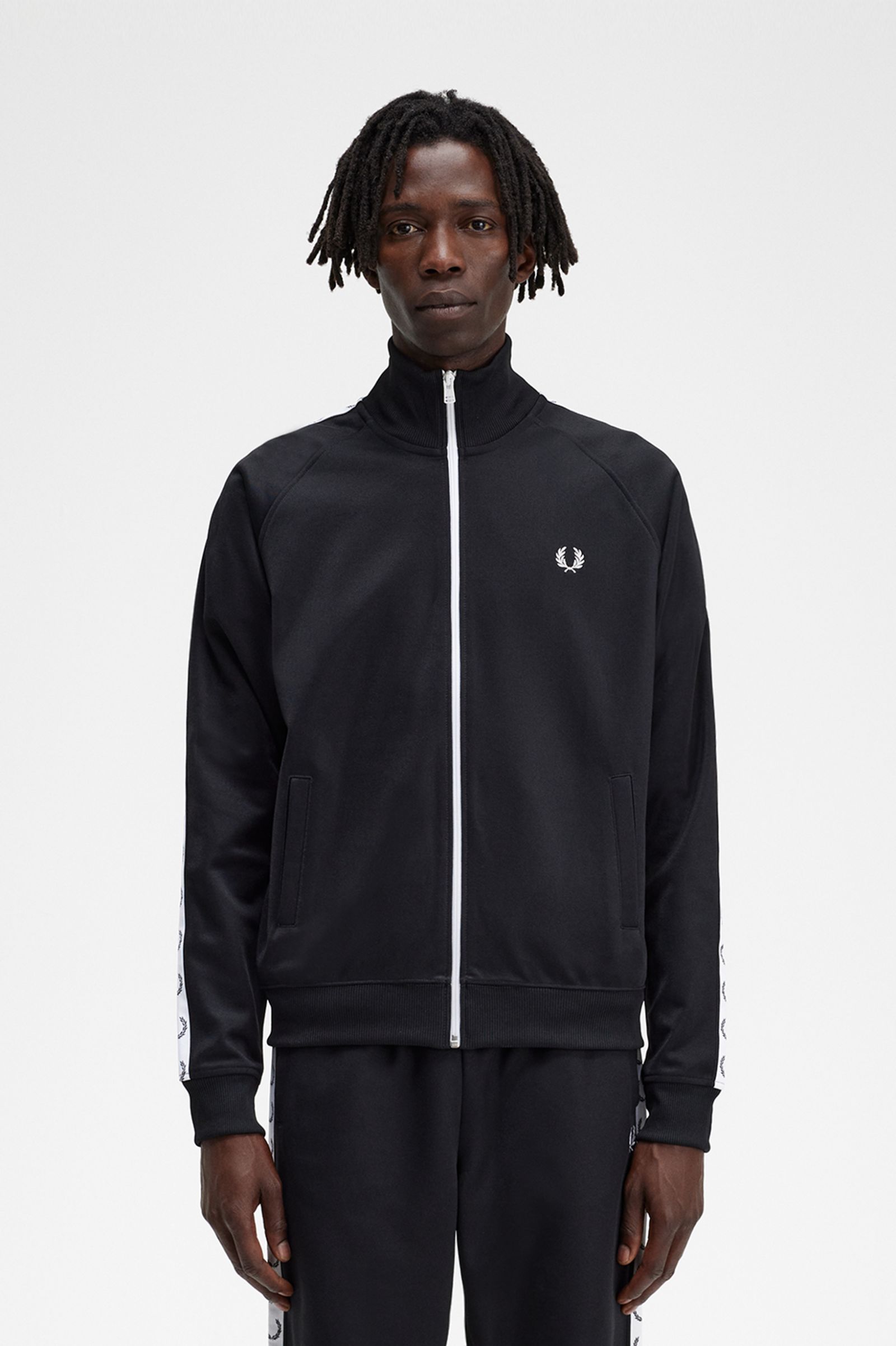 Taped Track Jacket Black