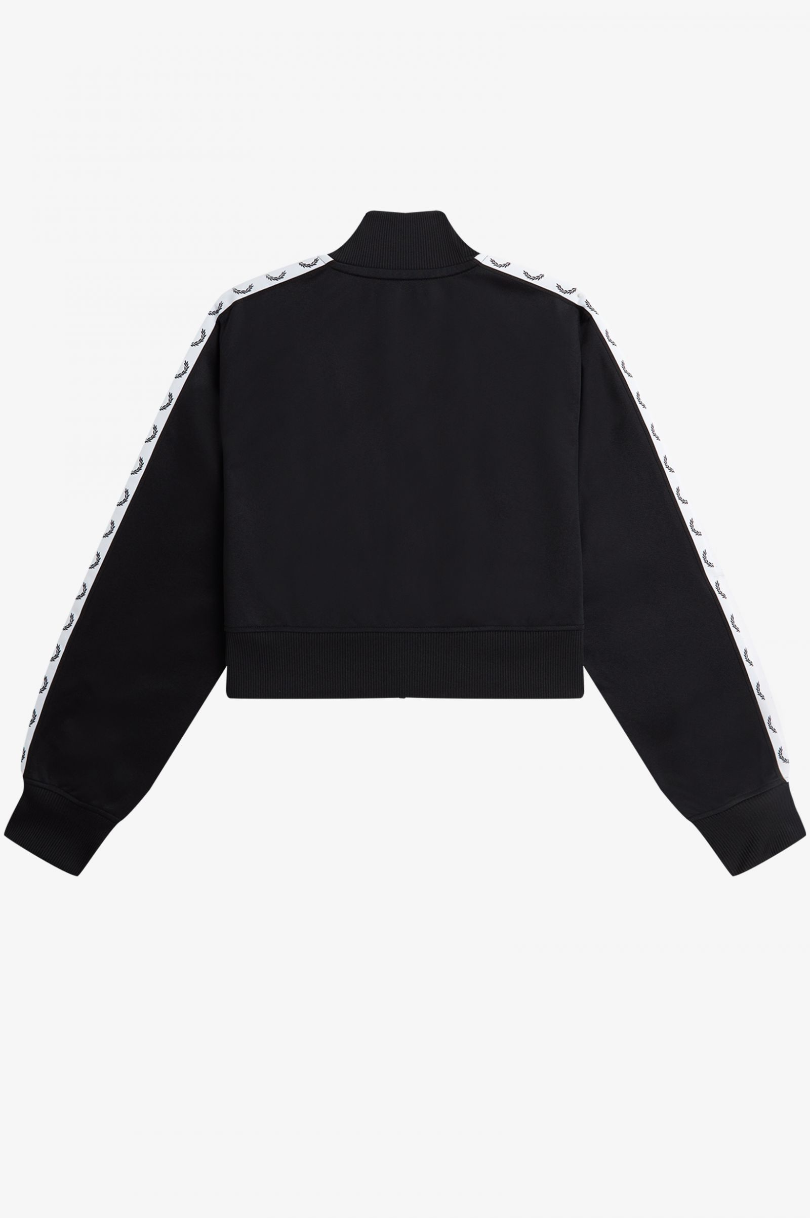 Cropped Taped Track Jacket Black