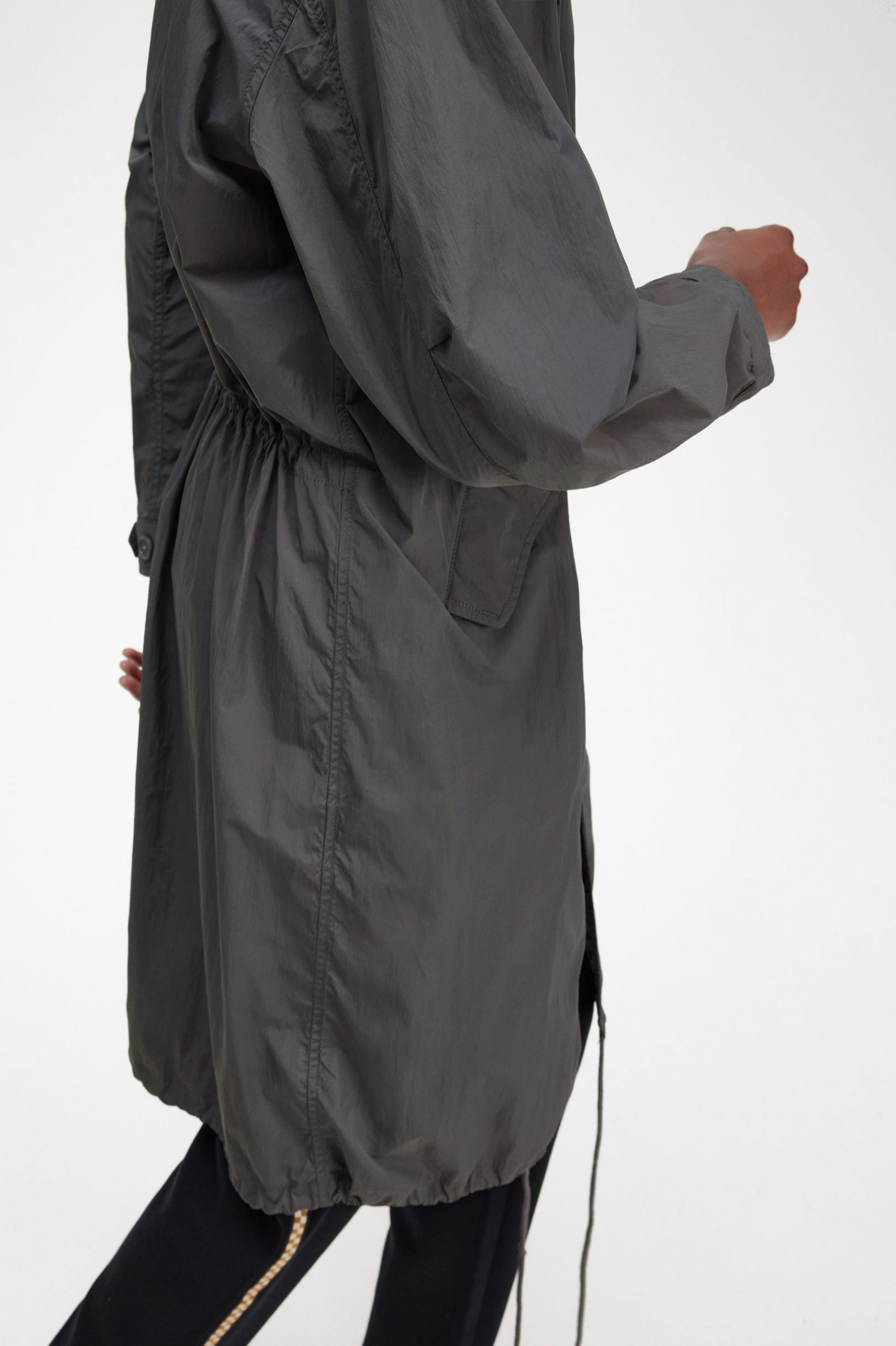 Straight Hem Parka Gunmetal