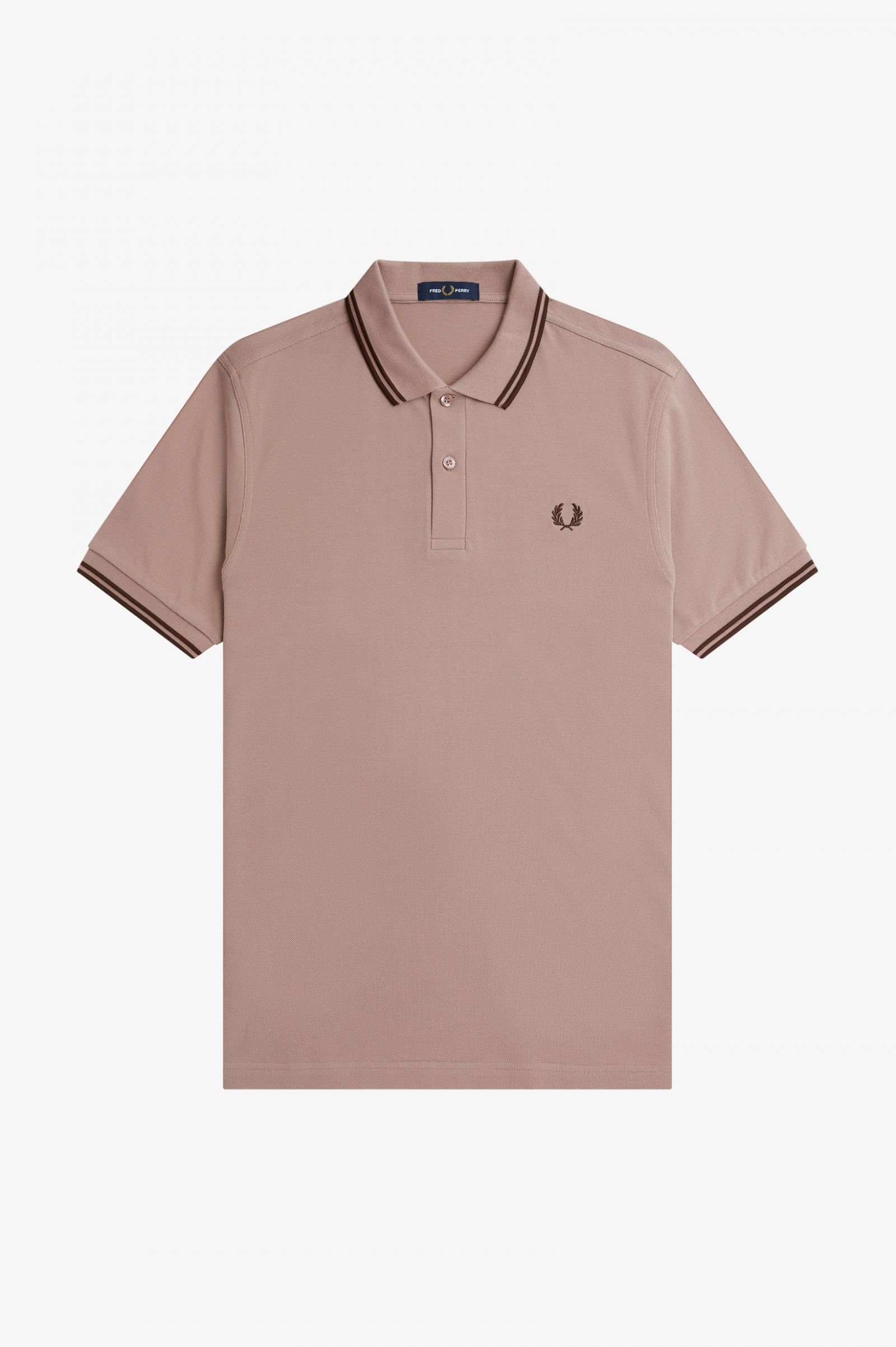 The Fred Perry ShirtM3600 Dark Pink / Burnt Tobacco / Burnt Tobacco