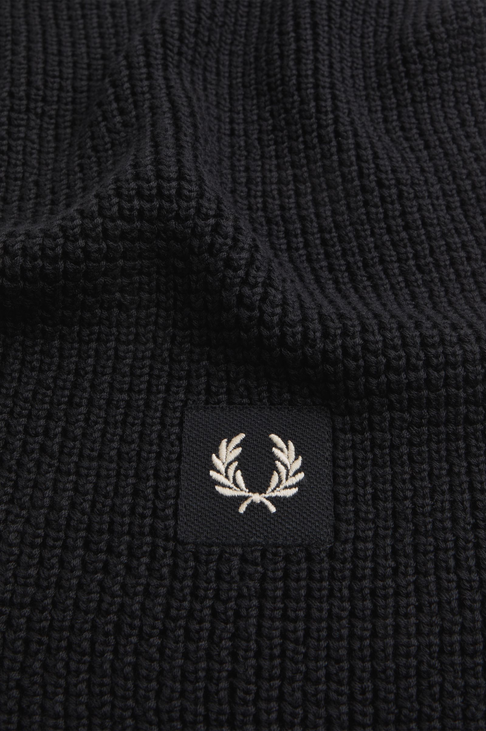 Waffle Knit Ribbed Scarf Oatmeal / Dark Caramel