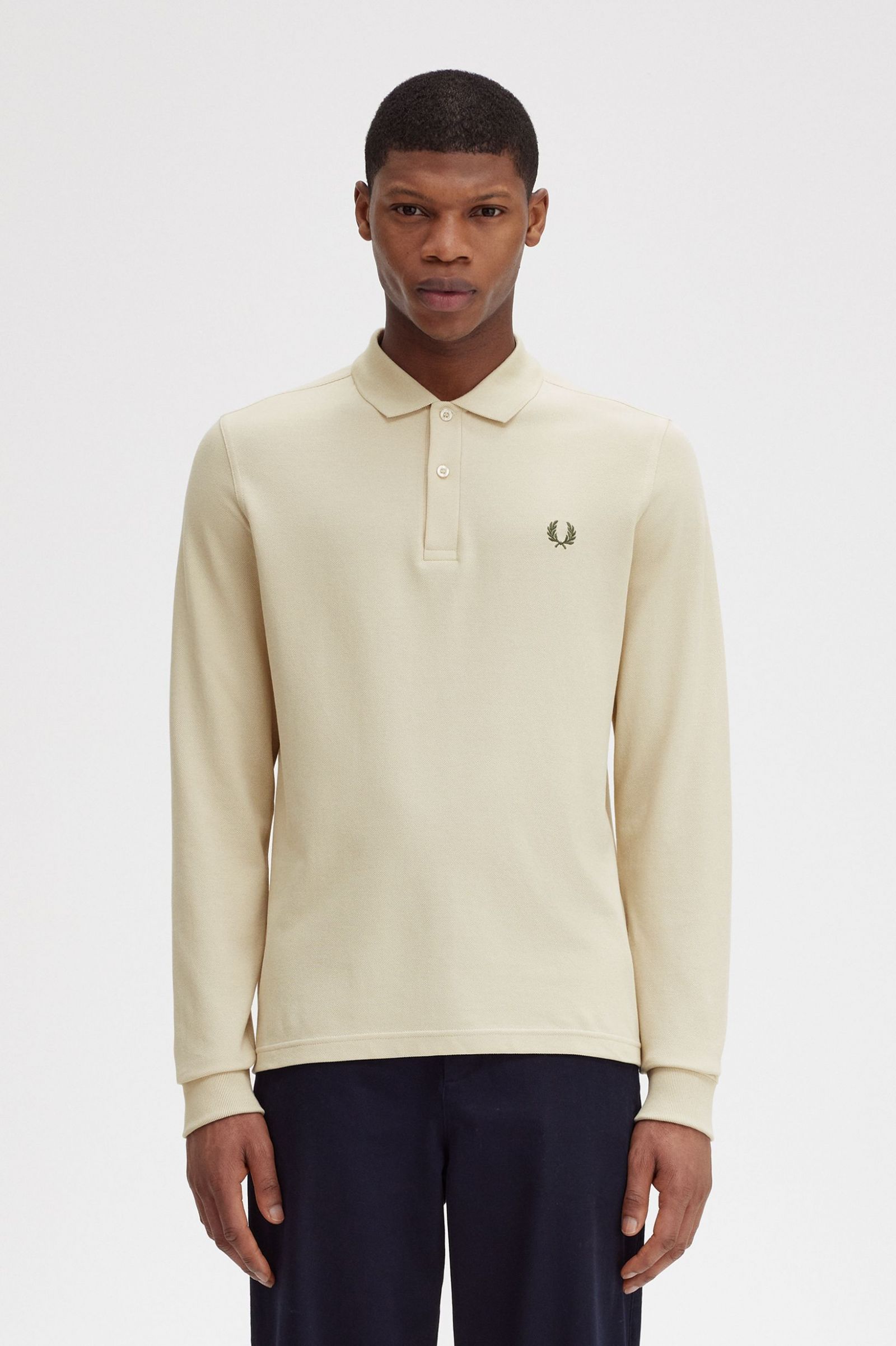 The Fred Perry ShirtM6006 Oatmeal / Field Green