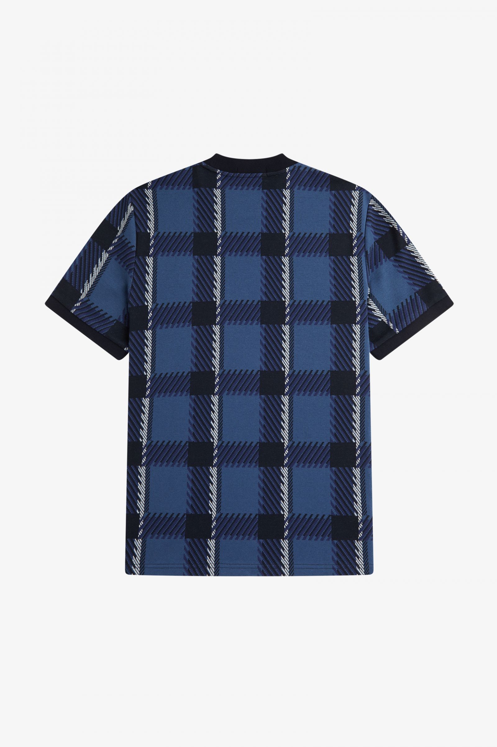 Glitch Tartan T-Shirt Midnight Blue