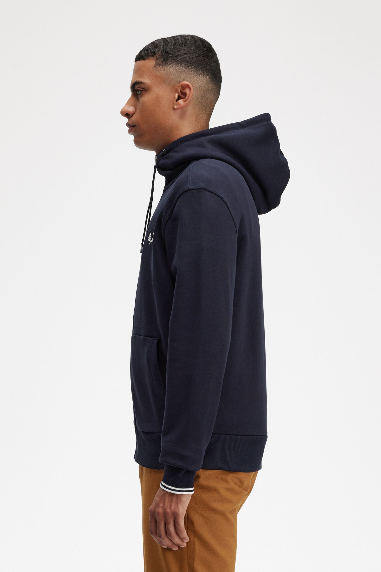 Hooded Zip Through Sweatshirt Navy