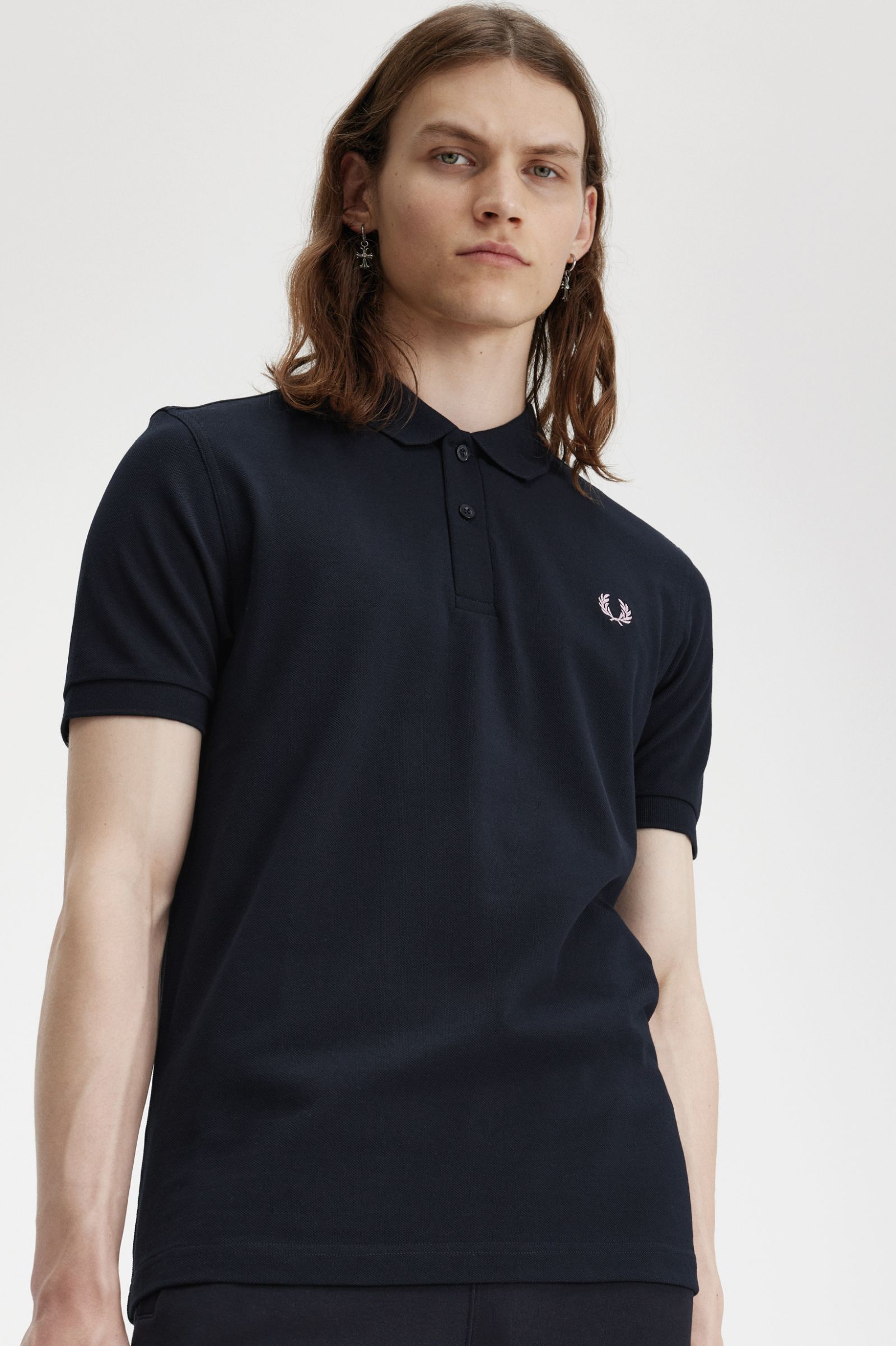 The Fred Perry ShirtM6000 Navy / Dark Pink