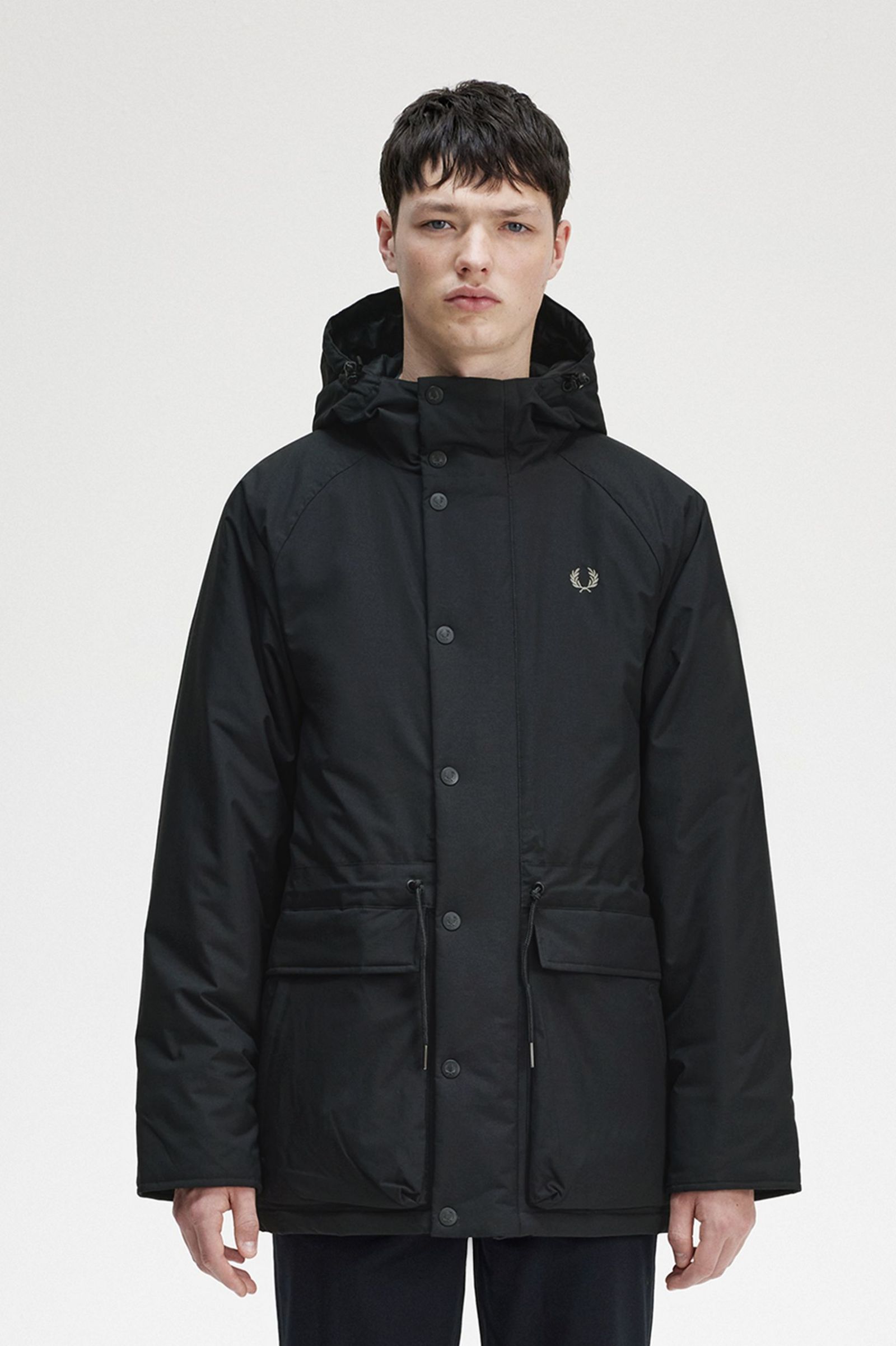 Padded Zip Through Jacket Black