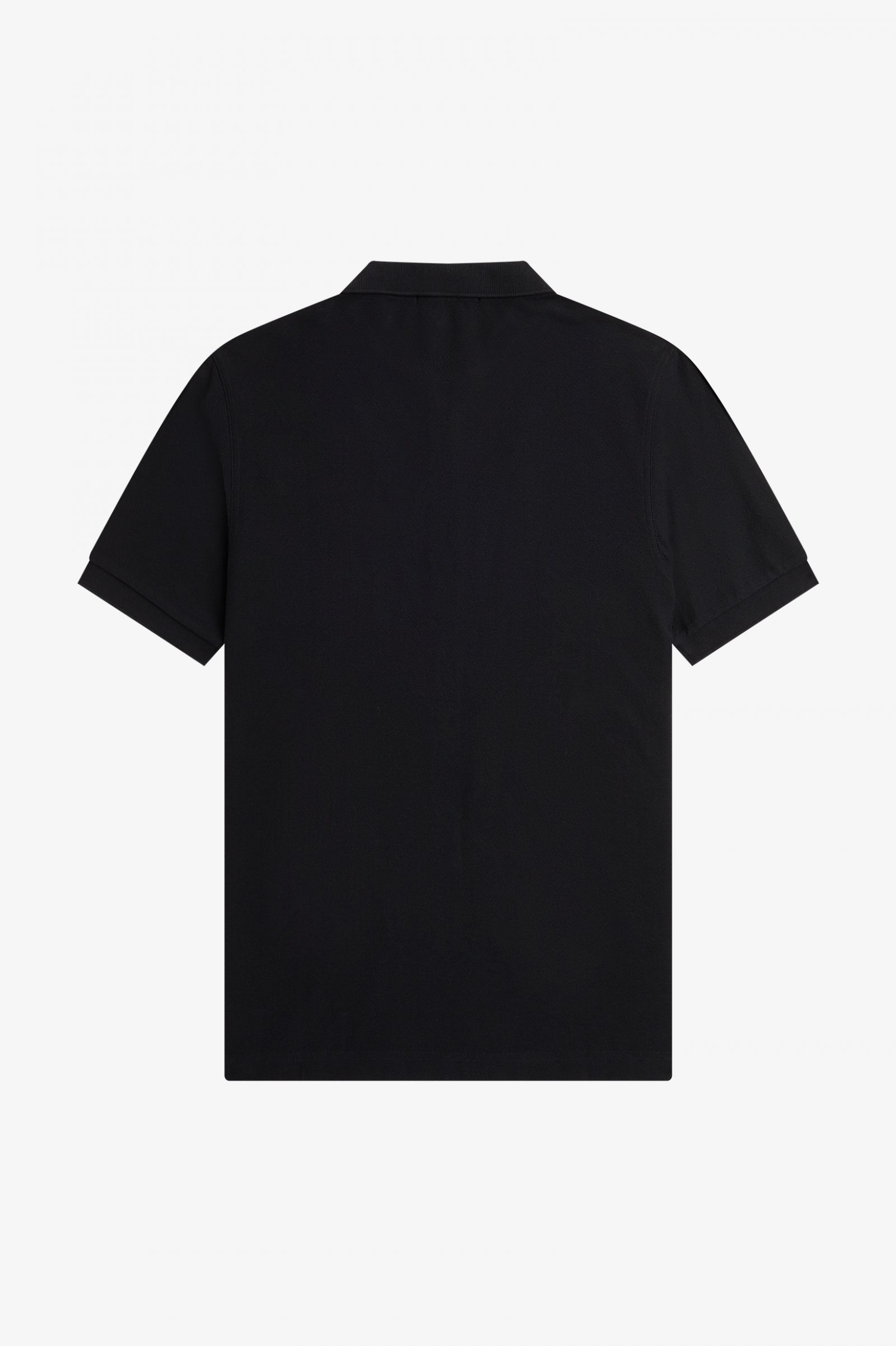 Textured Zip Neck Polo Shirt Black