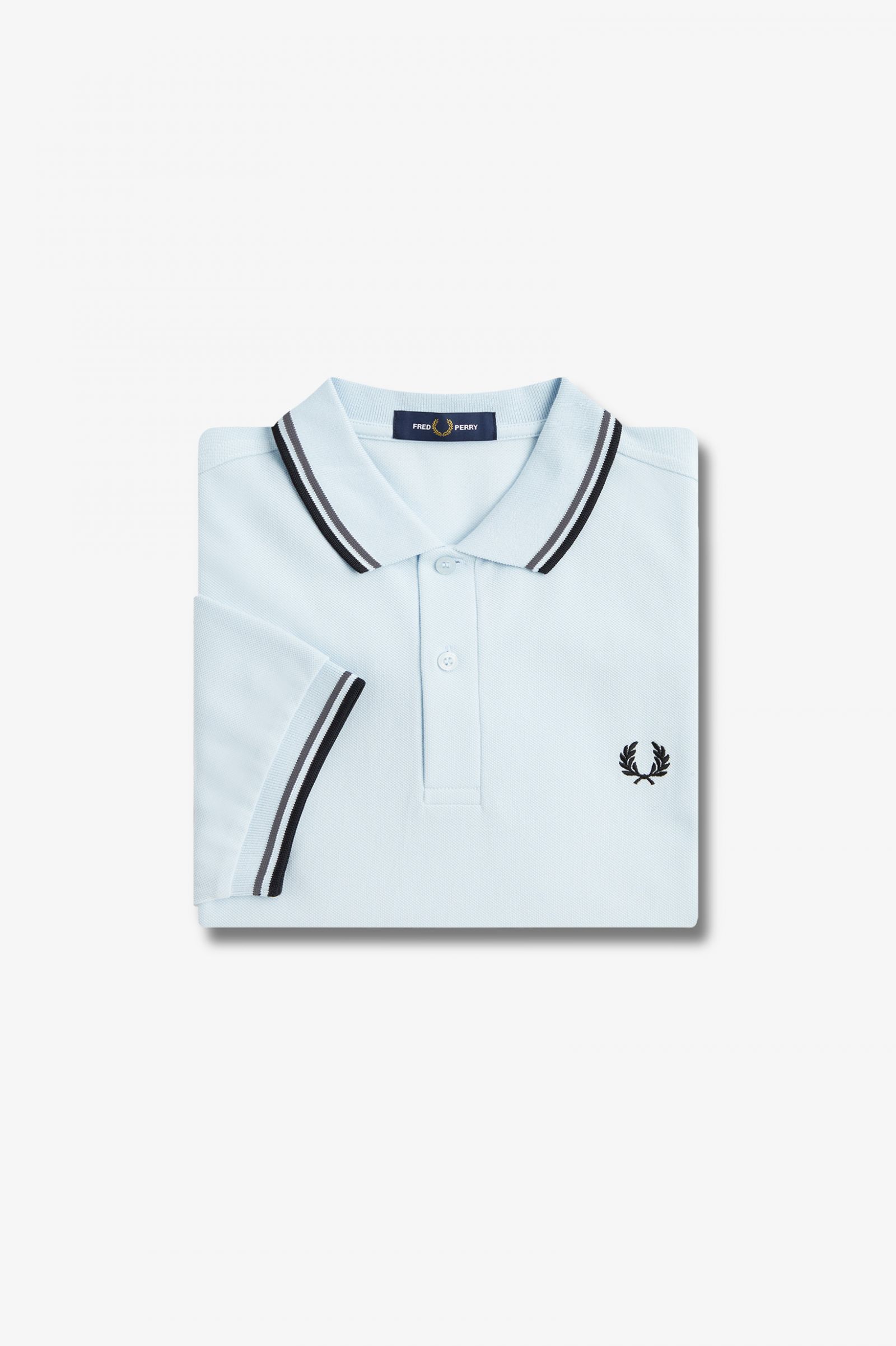 The Fred Perry ShirtM3600 Light Ice / Field Green / Black