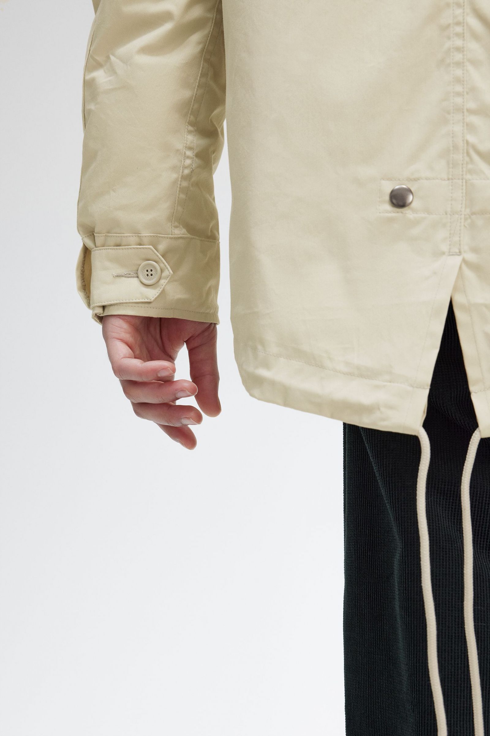 Short Padded Parka Light Oyster