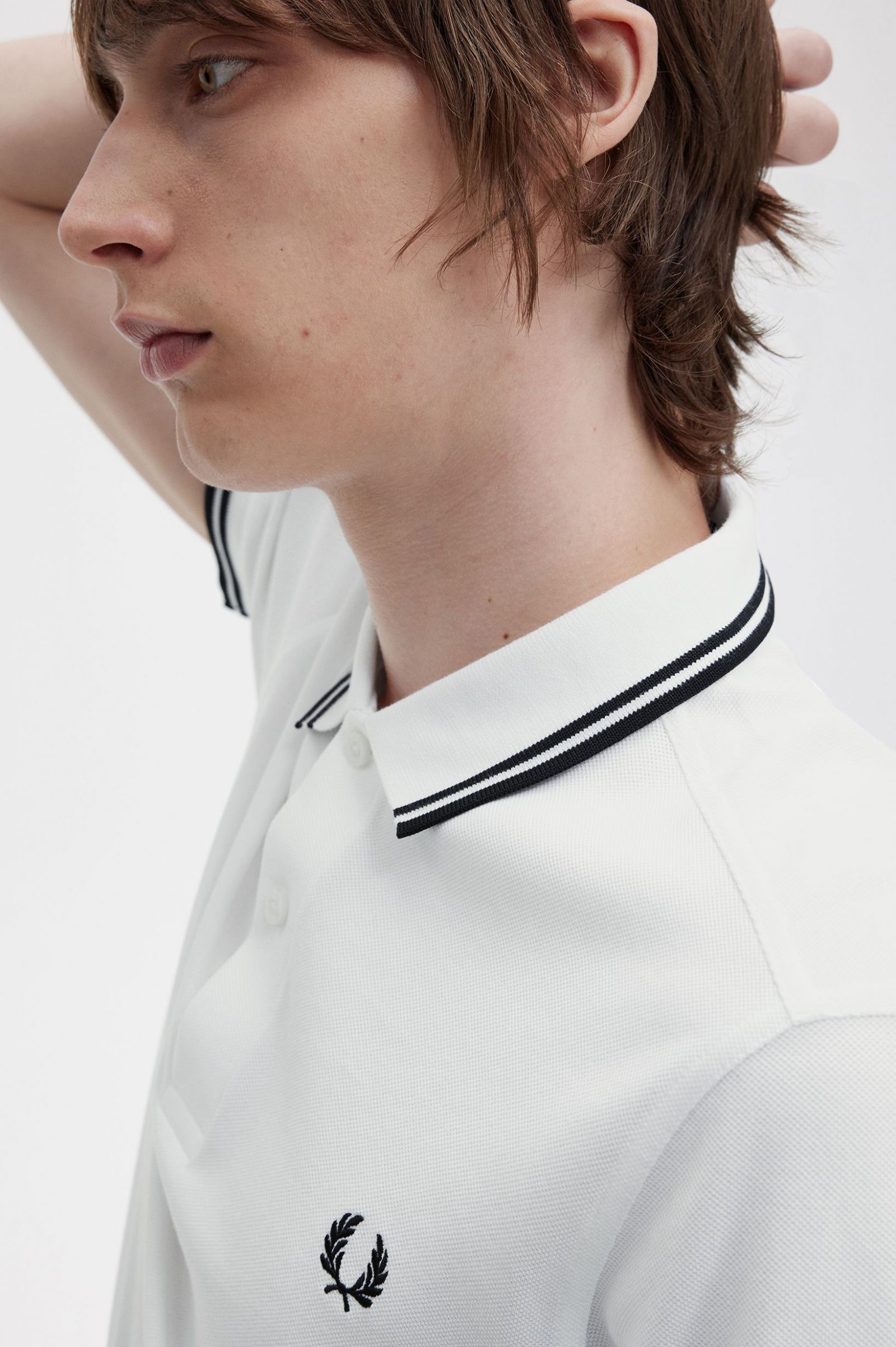 The Fred Perry ShirtM3600 White / Black / Black