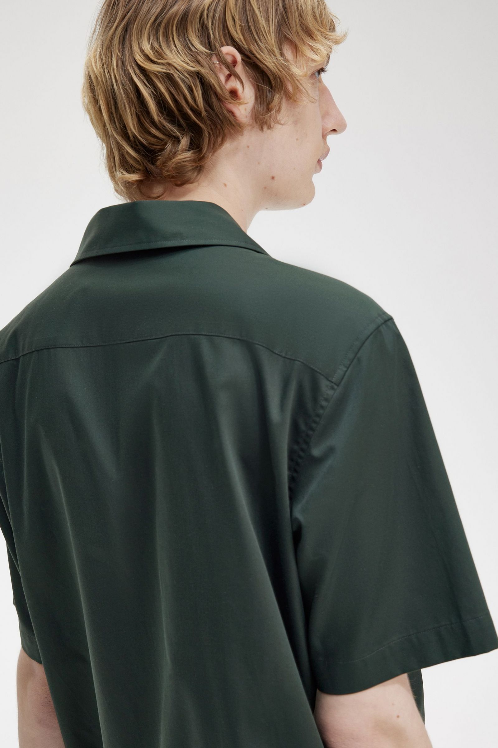 Ombre Revere Collar Shirt Night Green